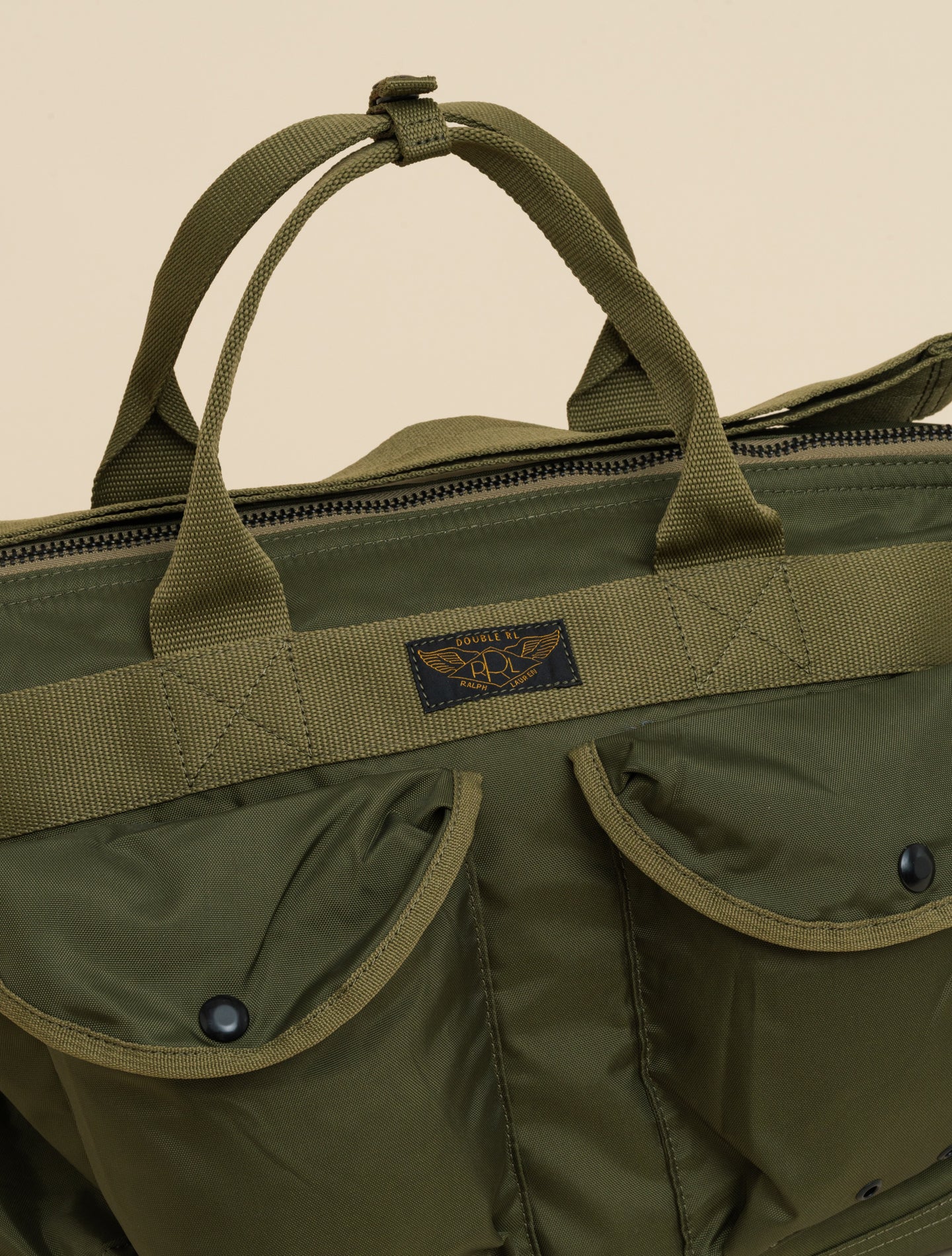Nylon Utility Messenger Bag Olive Drab
