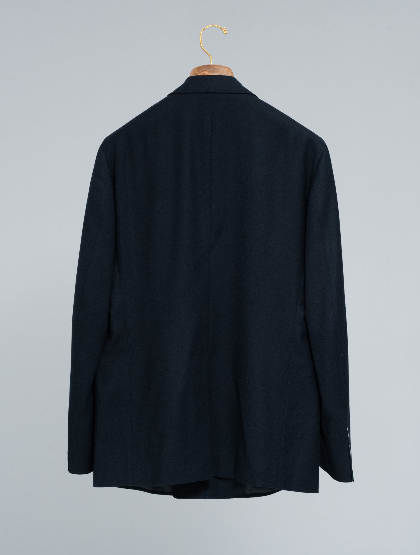 Double Breasted Flannel Wool Suit Navy