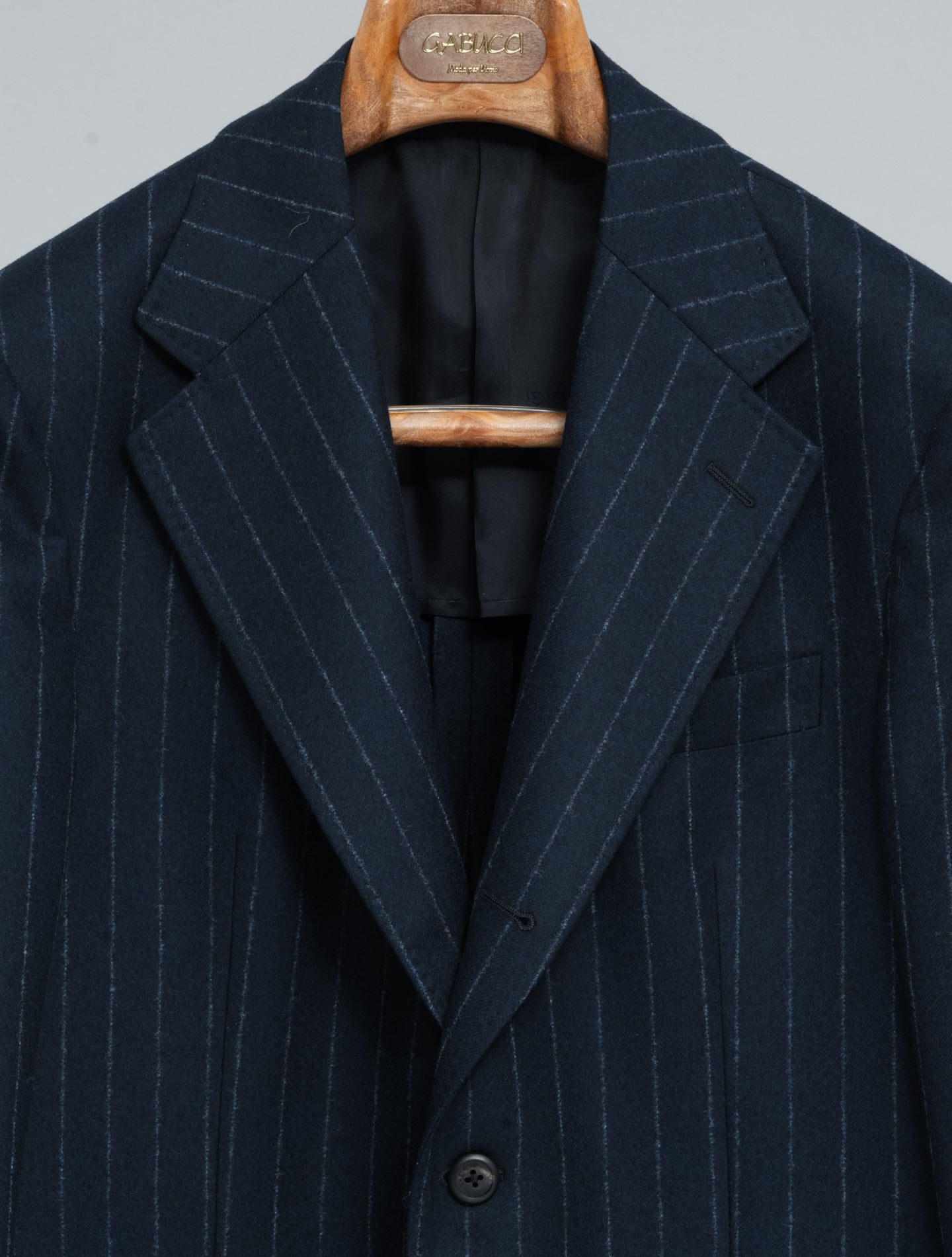 Single Breasted Pinstripe Suit Navy