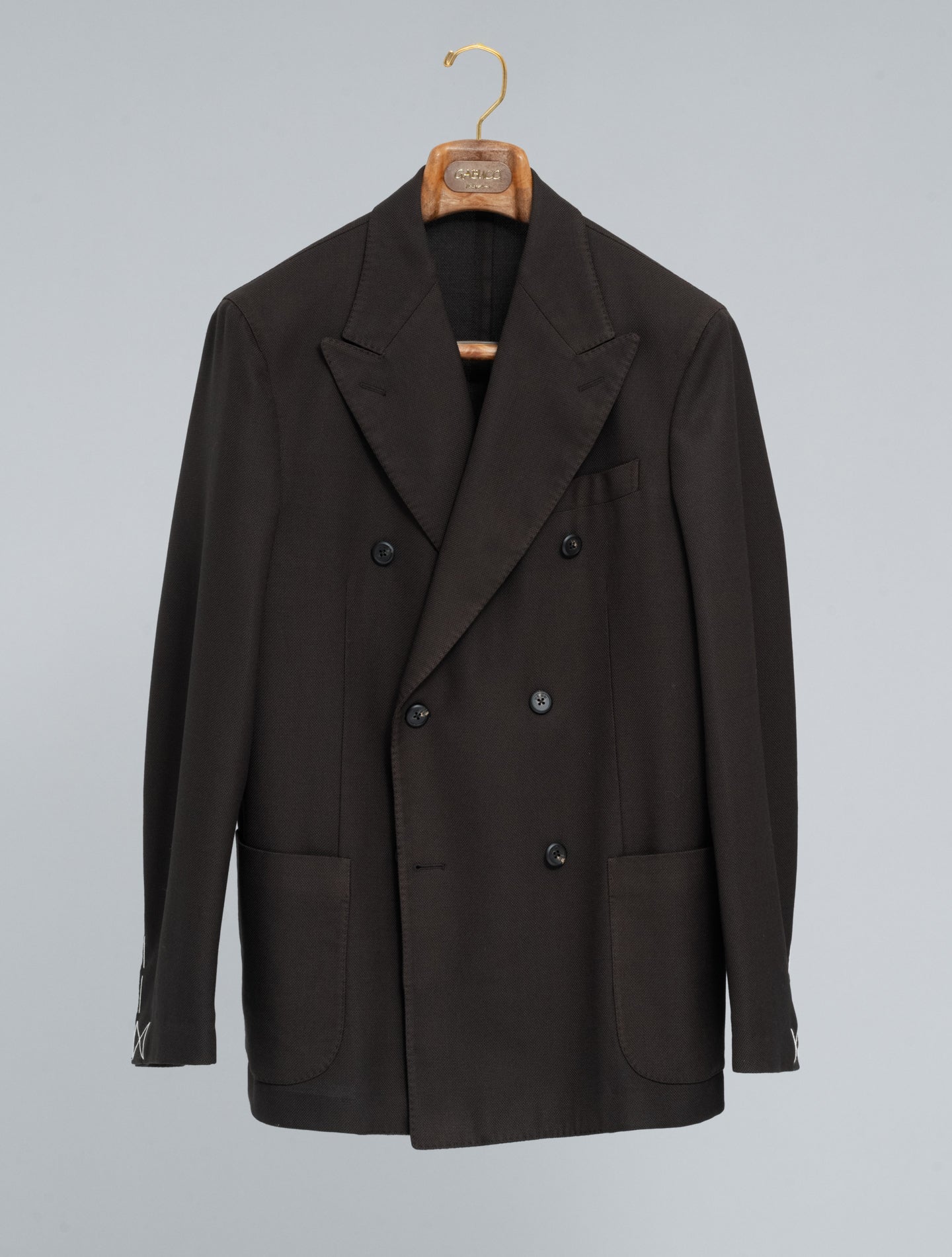 Art2 Double Breasted Washed Fresco Jacket Brown