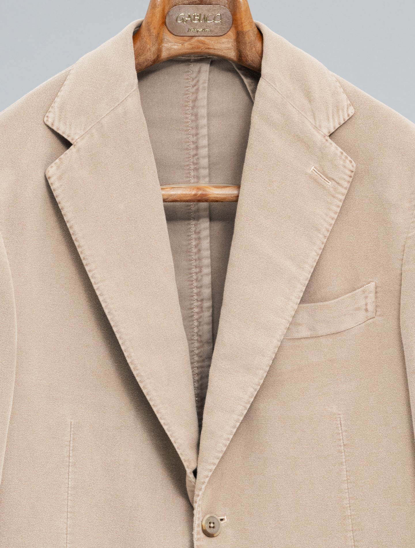 Art1 Single Breasted  Moleskin Jacket Sand