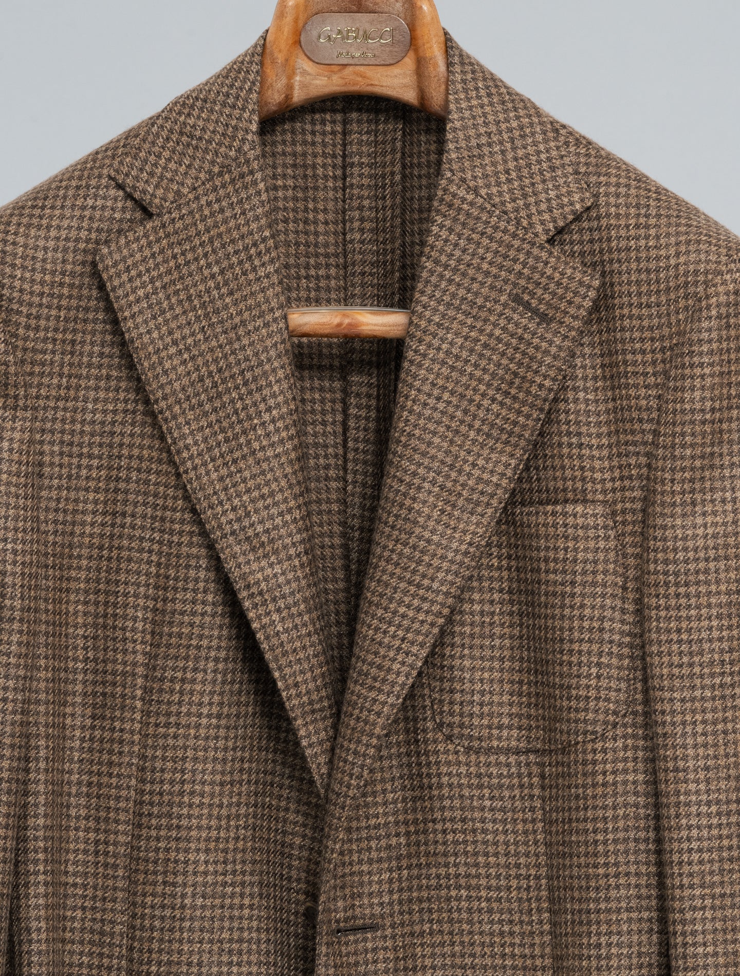 Napoli Houndstooth Cashmere Jacket Brown