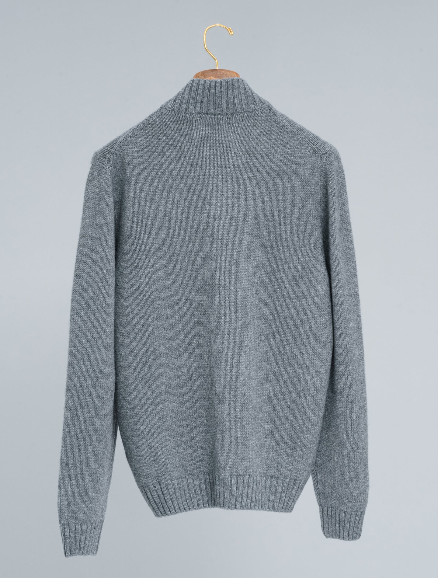 Wool Cashmere Full Zip Grey