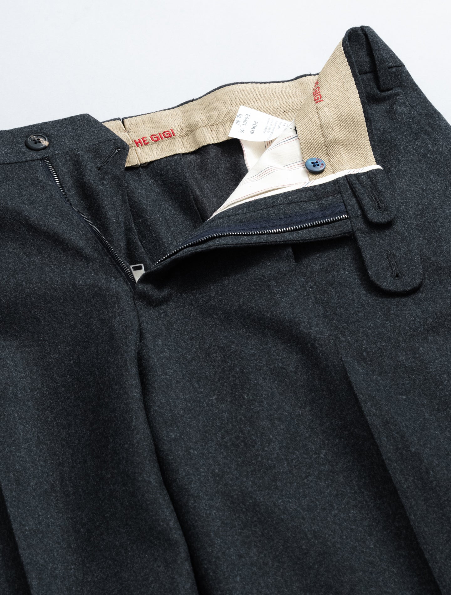 Double Breasted Flannel Wool Suit Brown