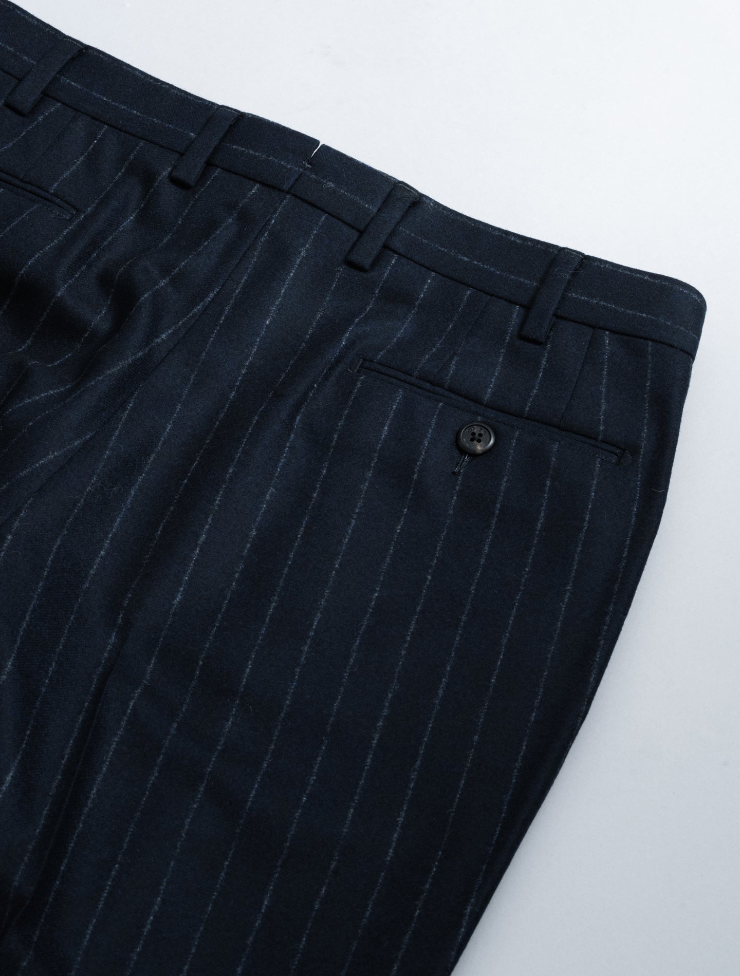 Single Breasted Pinstripe Suit Navy