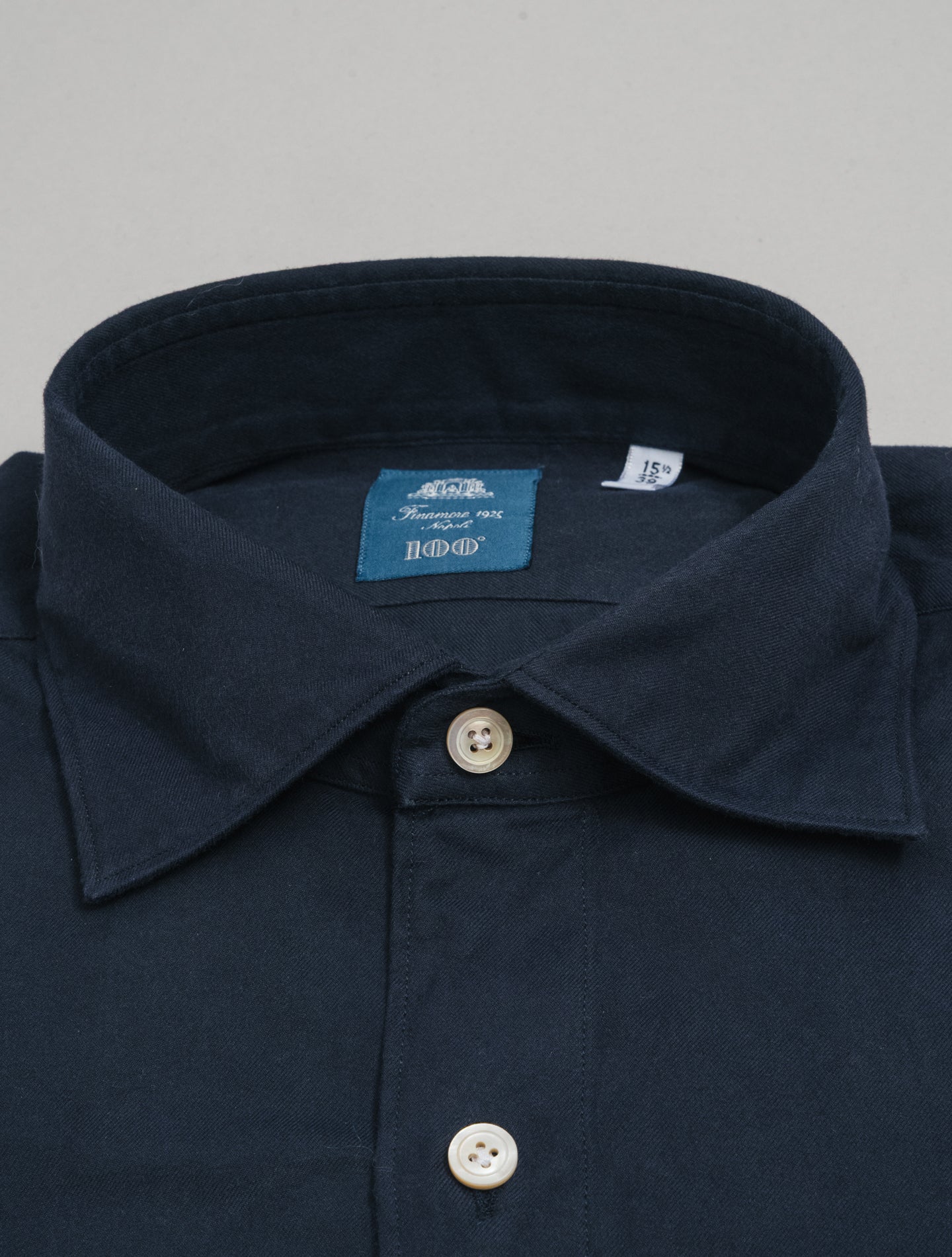 Gaeta Luigi Brushed Cotton Shirt Navy