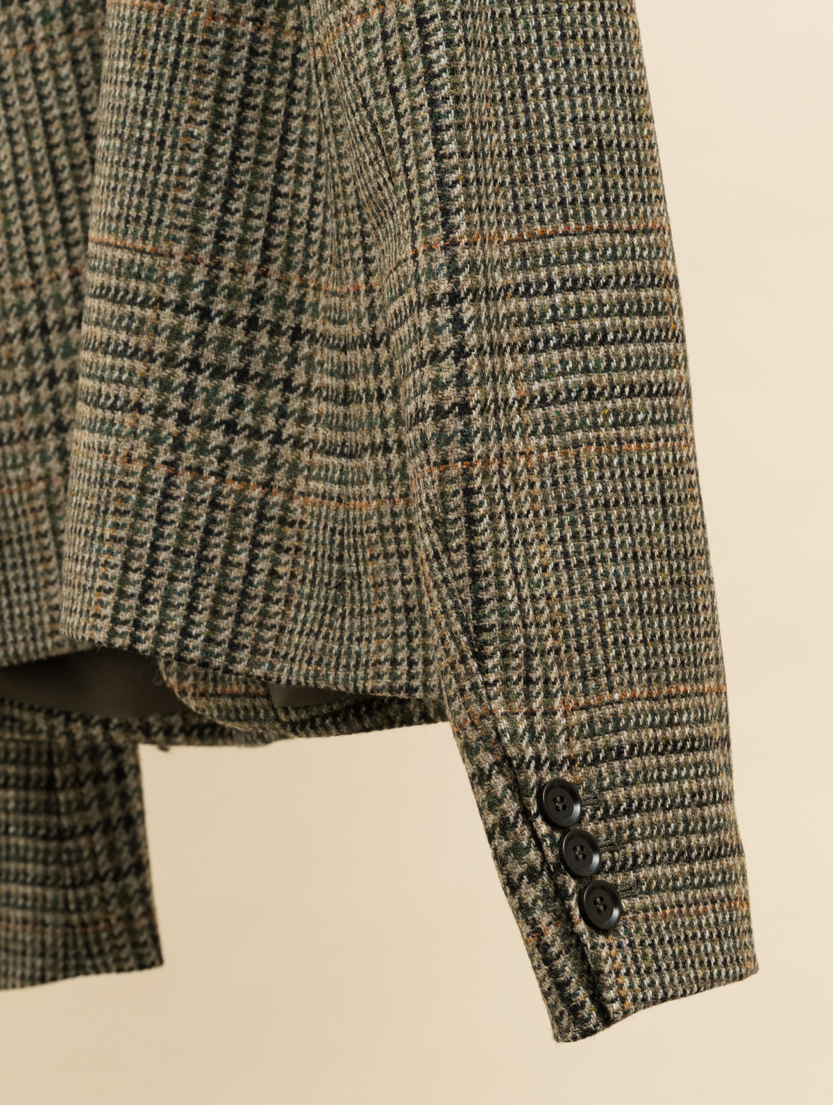 Einreihige Militärjacke aus gemusterter Wolle