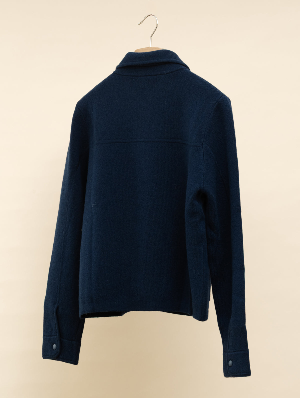 Strickjacke aus Wolle und Kaschmir Marineblau