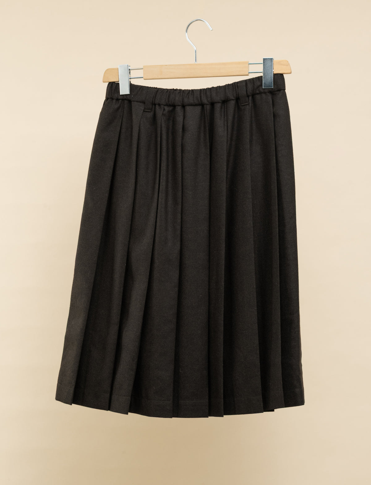 Plissierter Flanellrock Braun