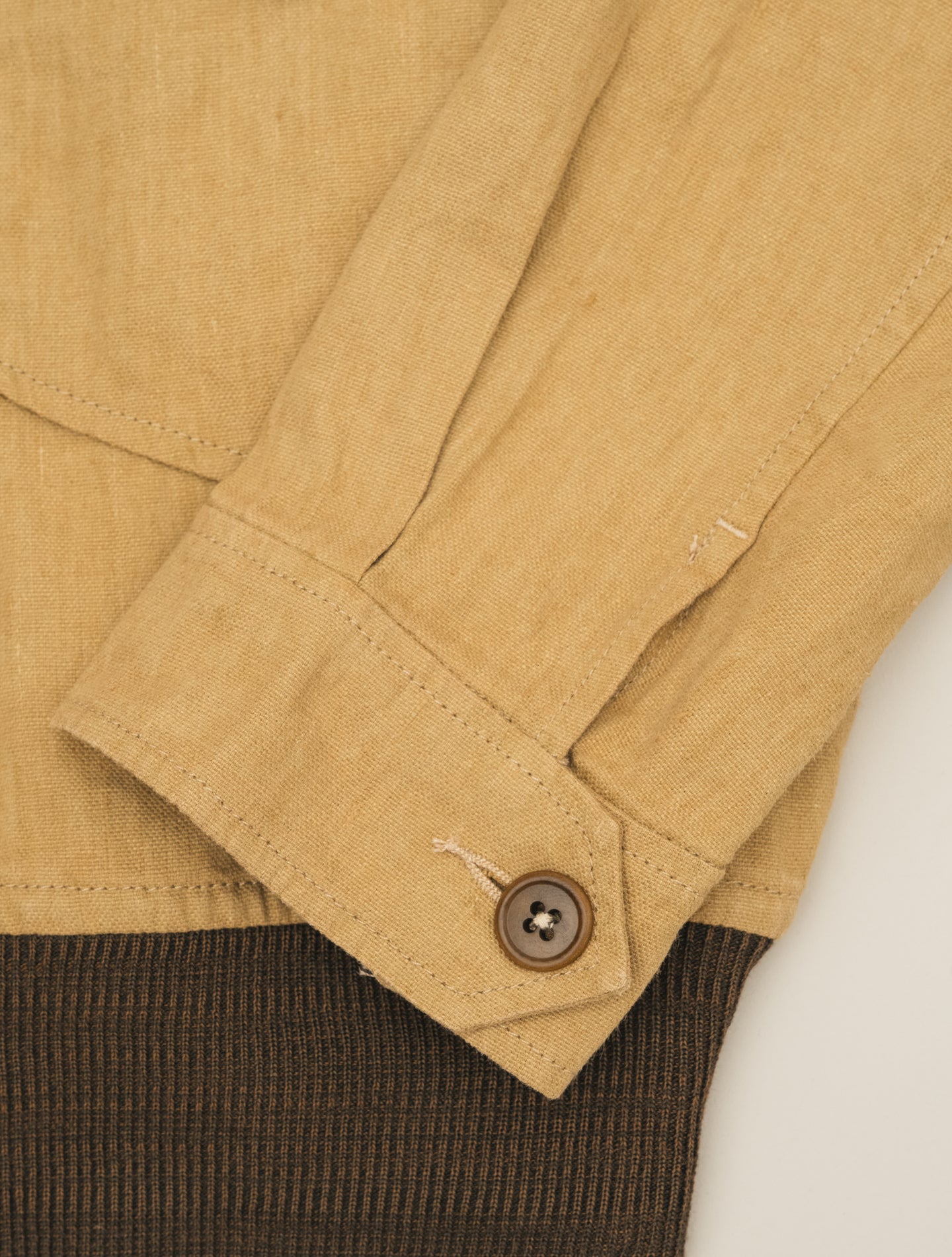 Glider Unlined Windbreaker Linen-Cotton Jacket Vintage Brown
