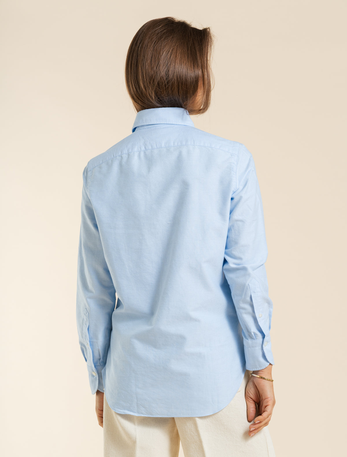 Nora Oxford-Hemd aus Baumwolle Hellblau