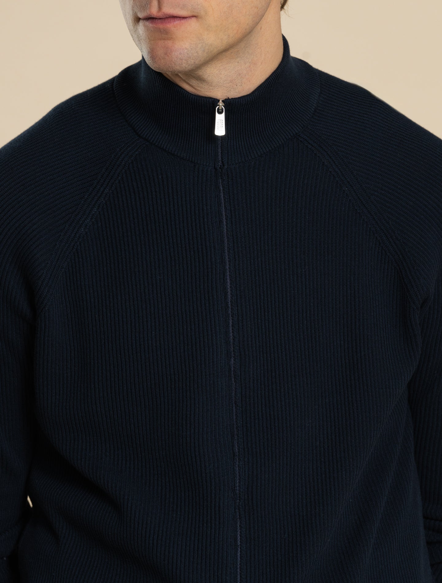 Paul Merino Raglan Full Zip Navy