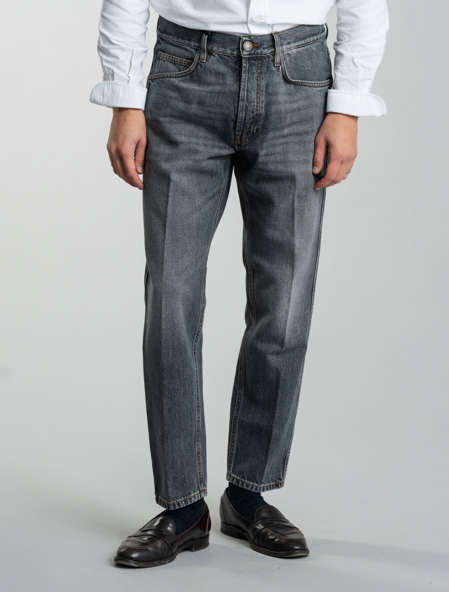 Taperd 5-pocket jeans Grey
