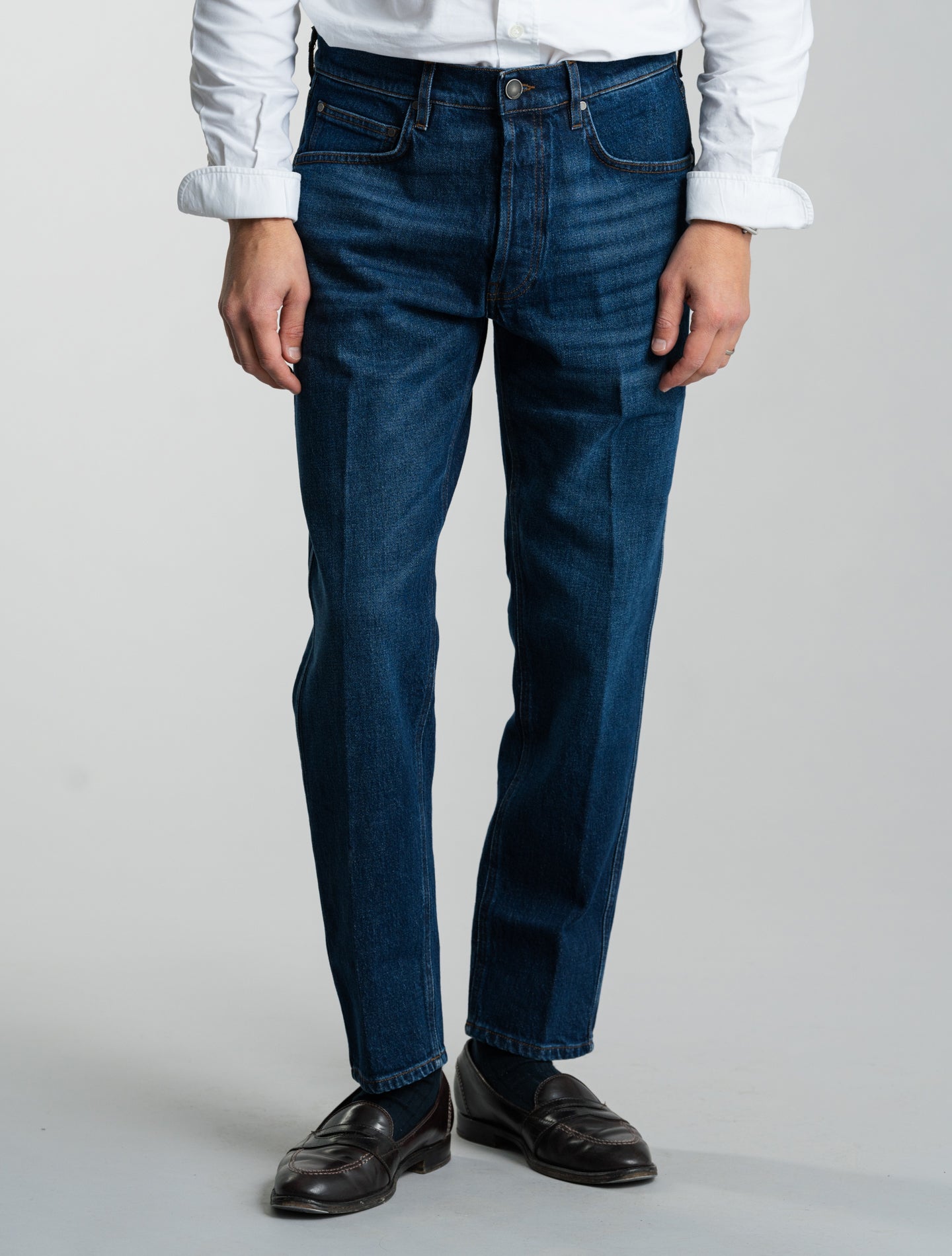 Taperd 5-pocket Jeans Washed
