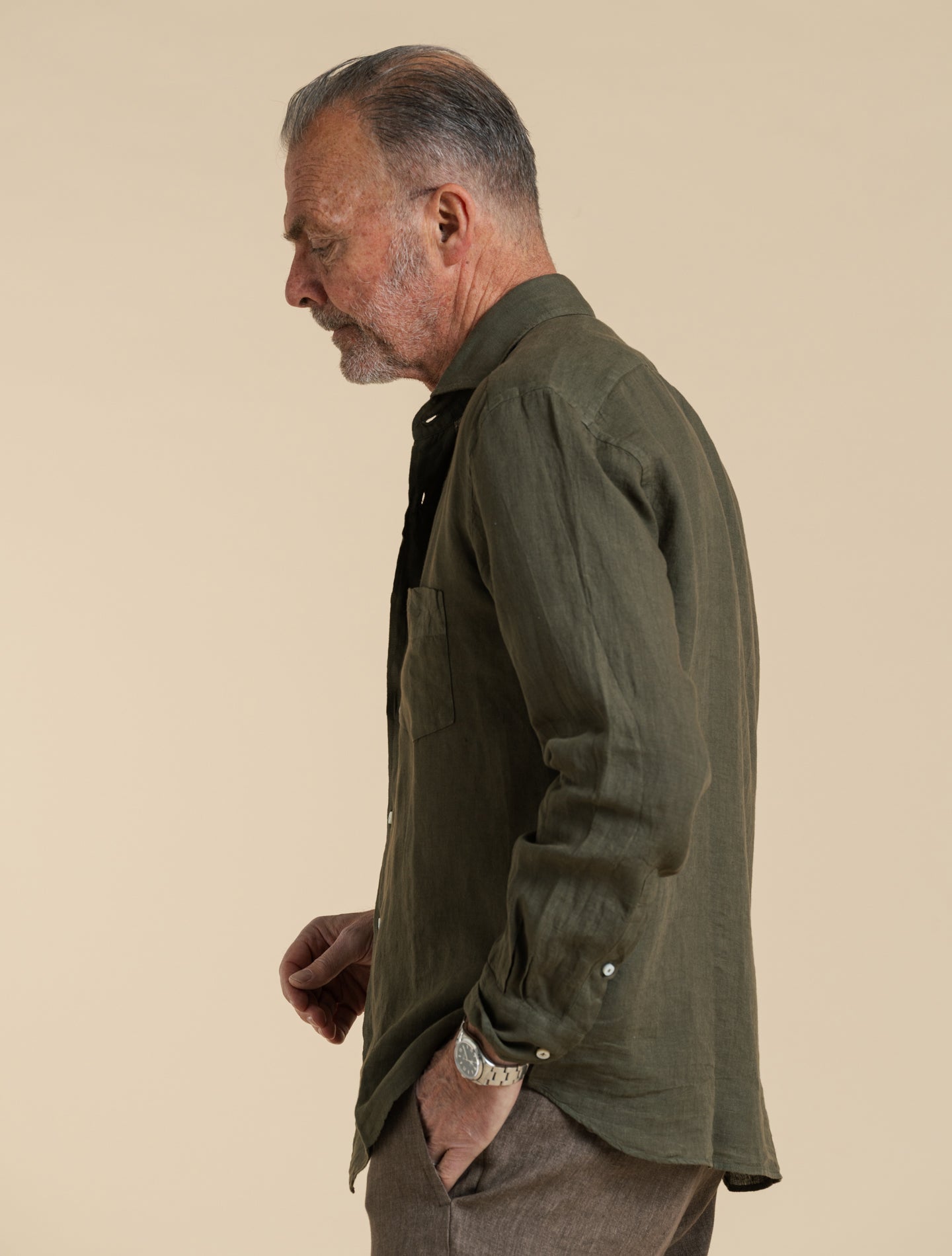 Phil Linen Shirt Forest