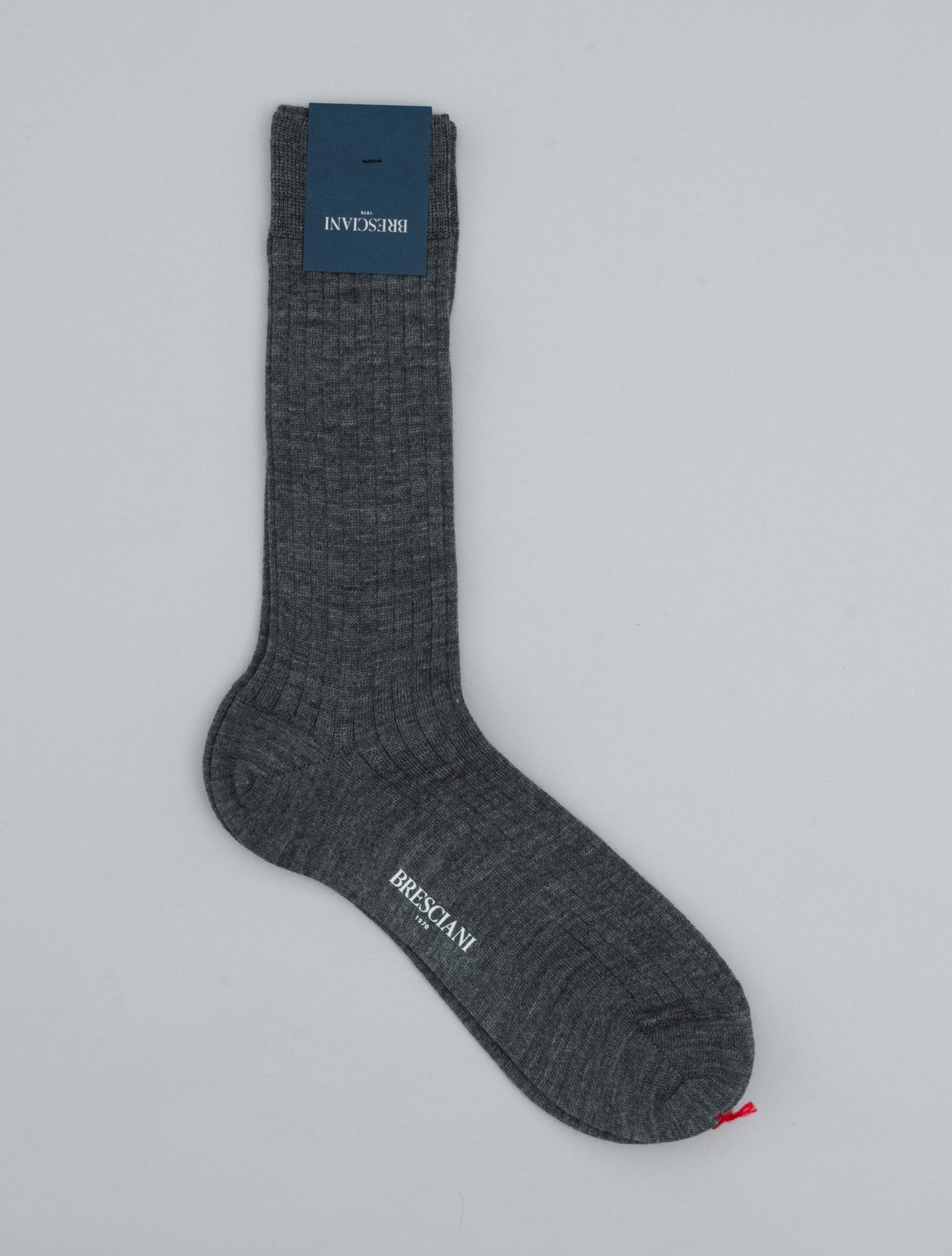 Wool Blend Ribbed Socks Antracite