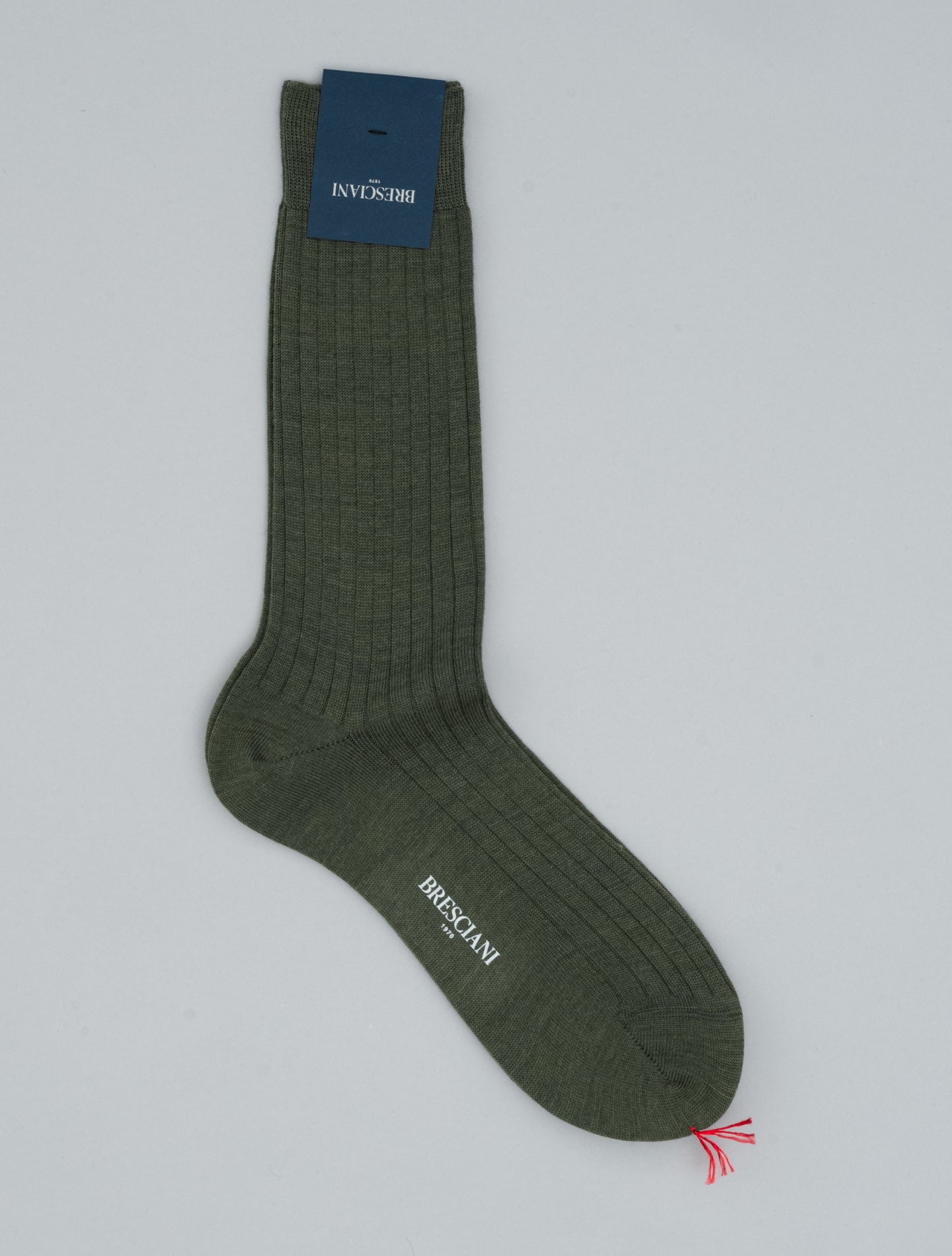 Wool Blend Ribbed Socks Salvia