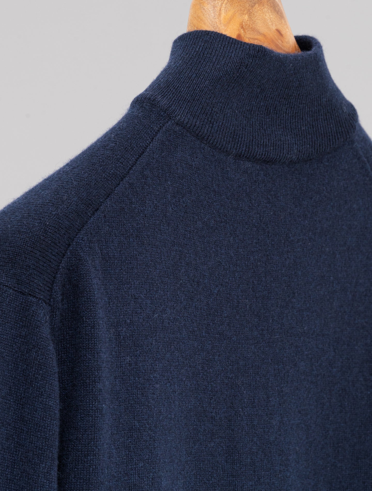 Cashmere 1/4 Zip Knitted Sweater Navy