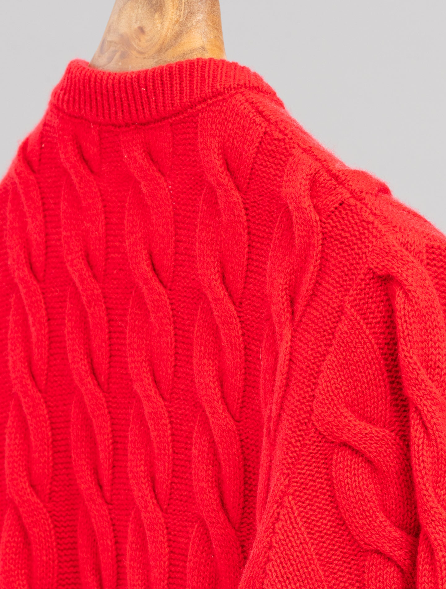 Cashmere Cabel Crewneck Red