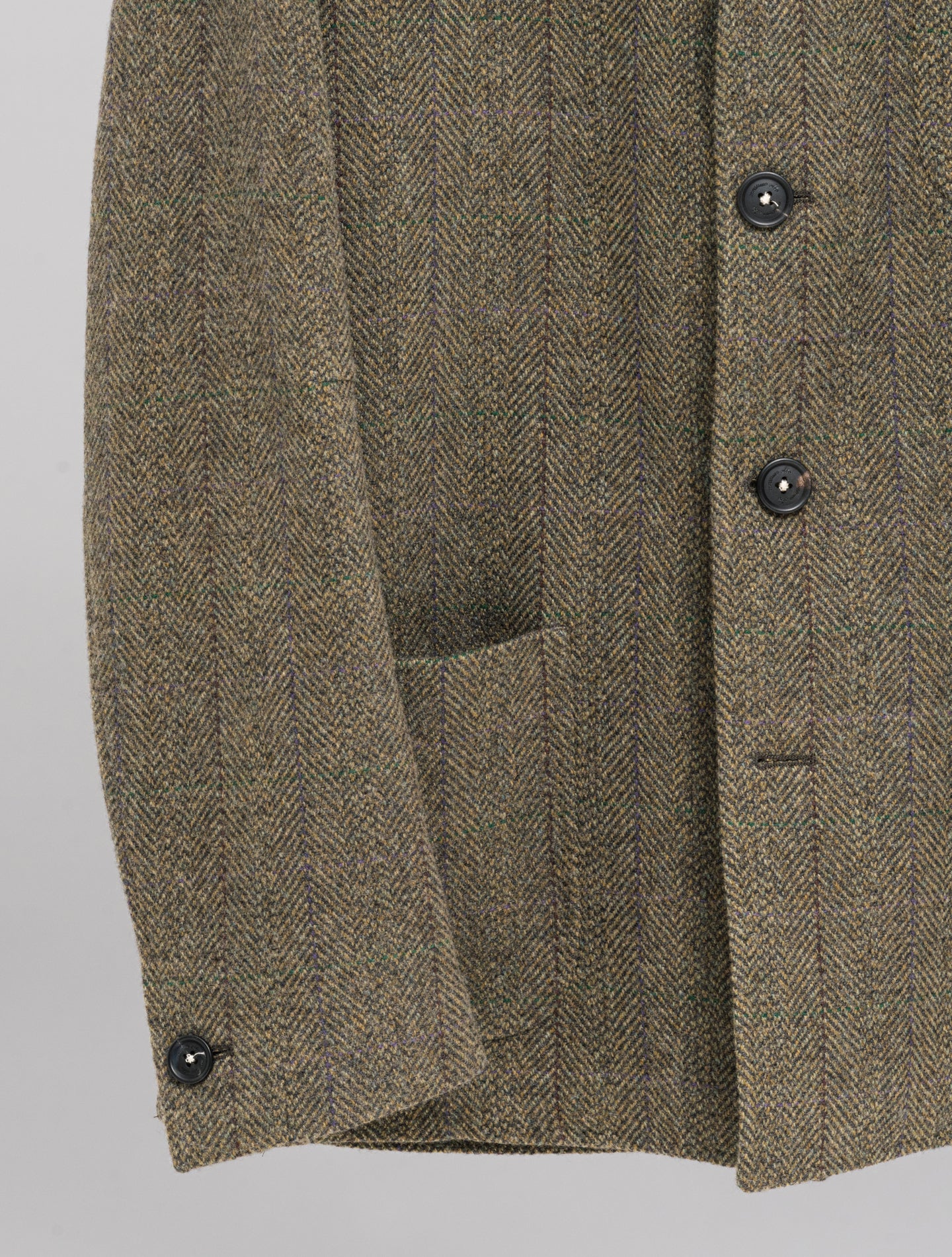 Bali Herringbone Wool Jacket Green