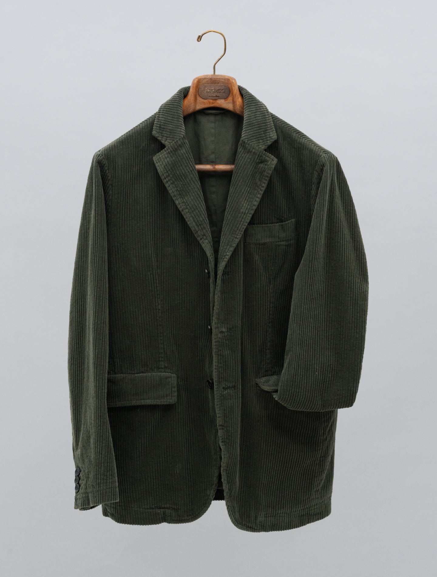 Single Breasted Corduroy Jacket Military
