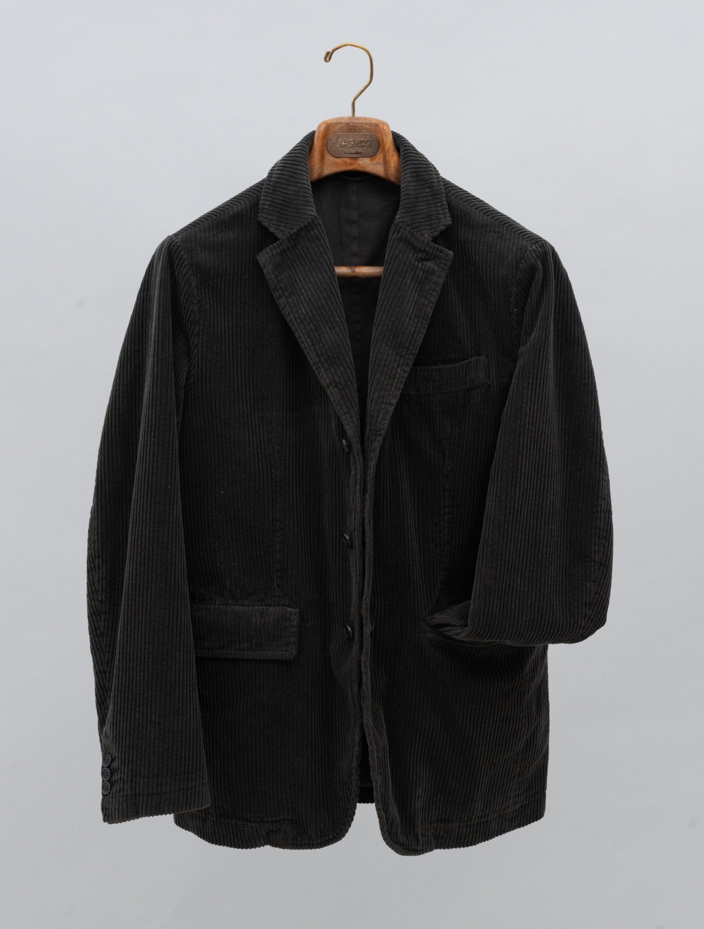 Single Breasted Corduroy Jacket Brown