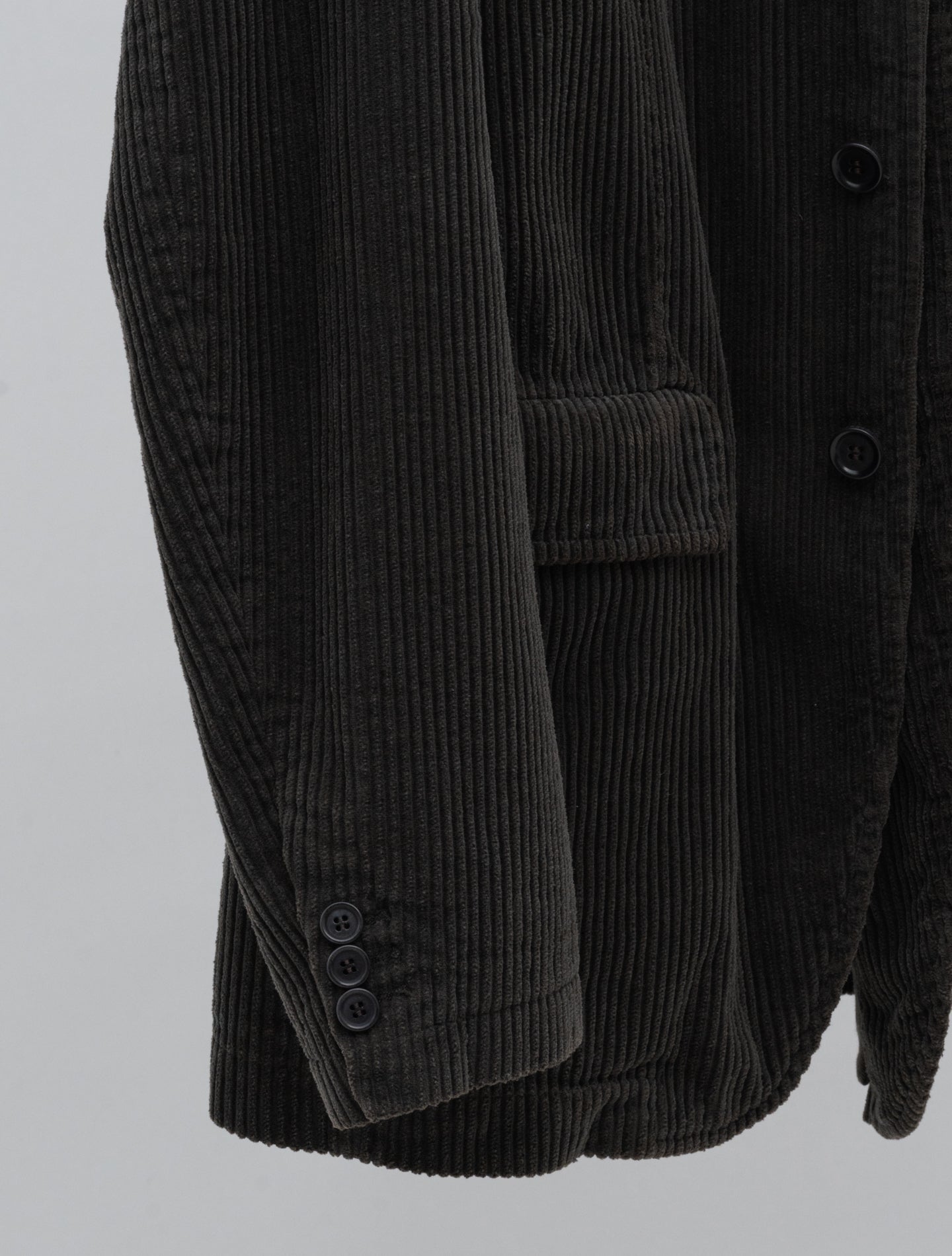 Single Breasted Corduroy Jacket Brown