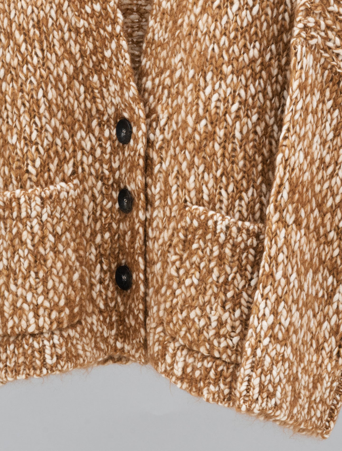 Ametrina Bubbly-Knit Cardigan Camel