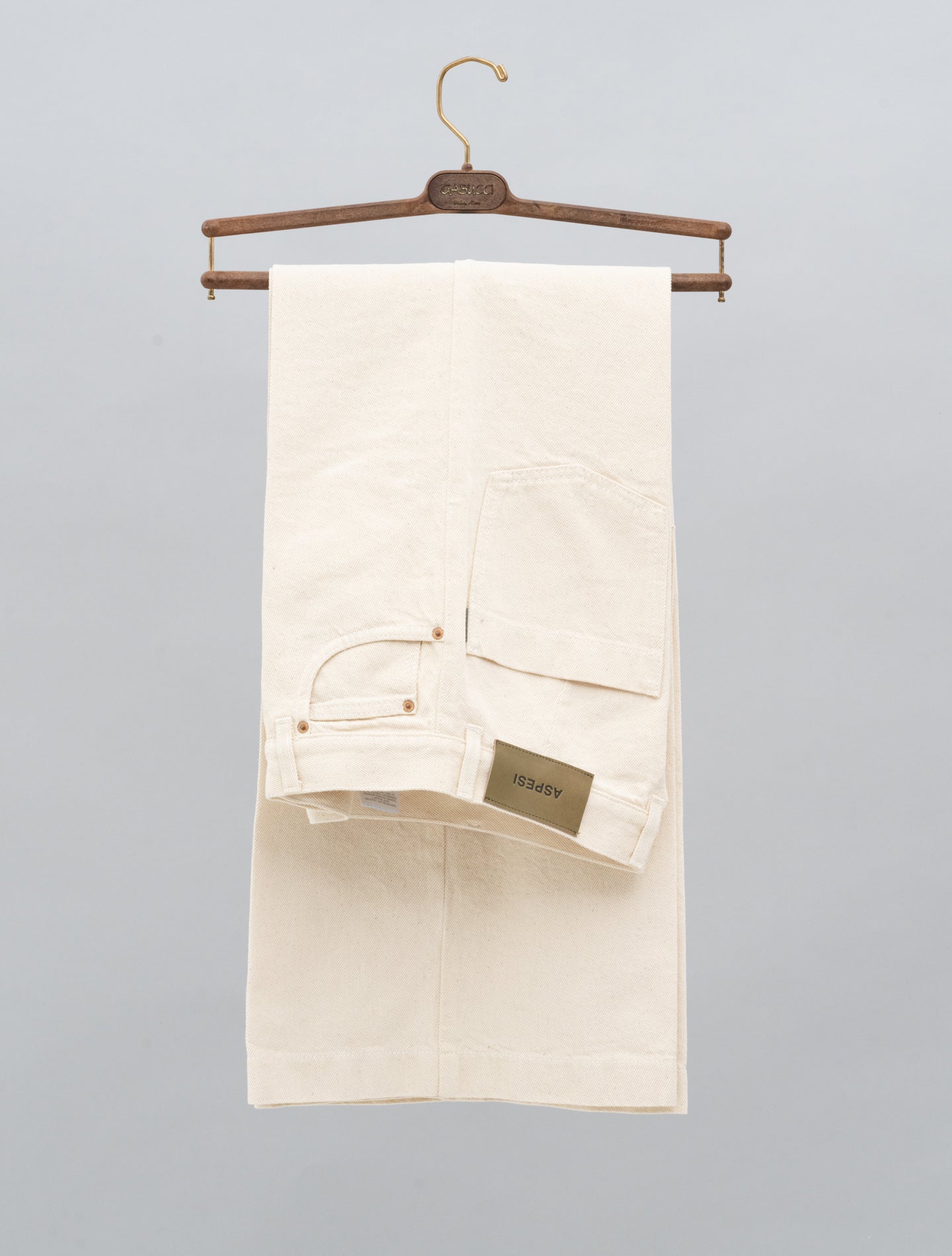 High Rise Wide Denim Ecru