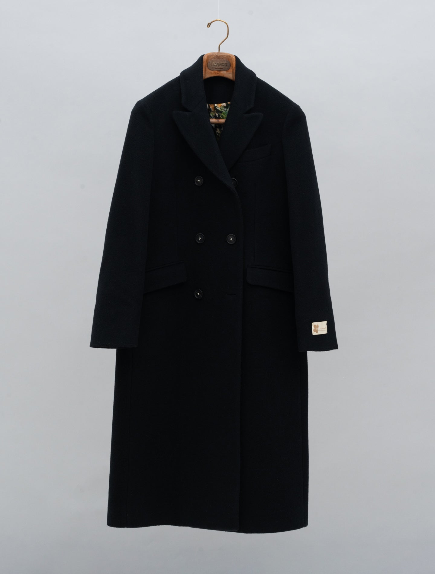 Londra Double Breasted Wool Cashmere Coat Navy