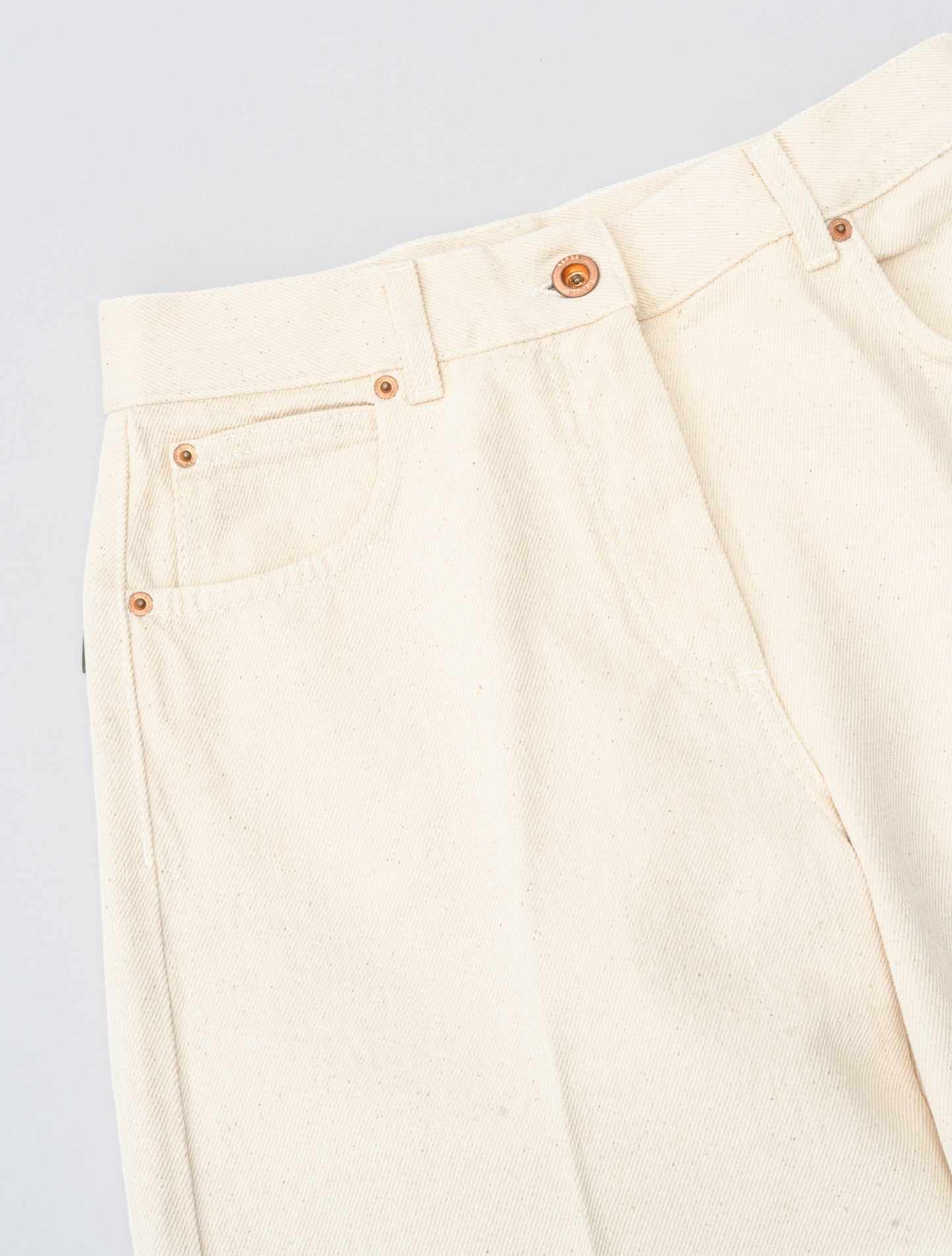 High Rise Wide Denim Ecru