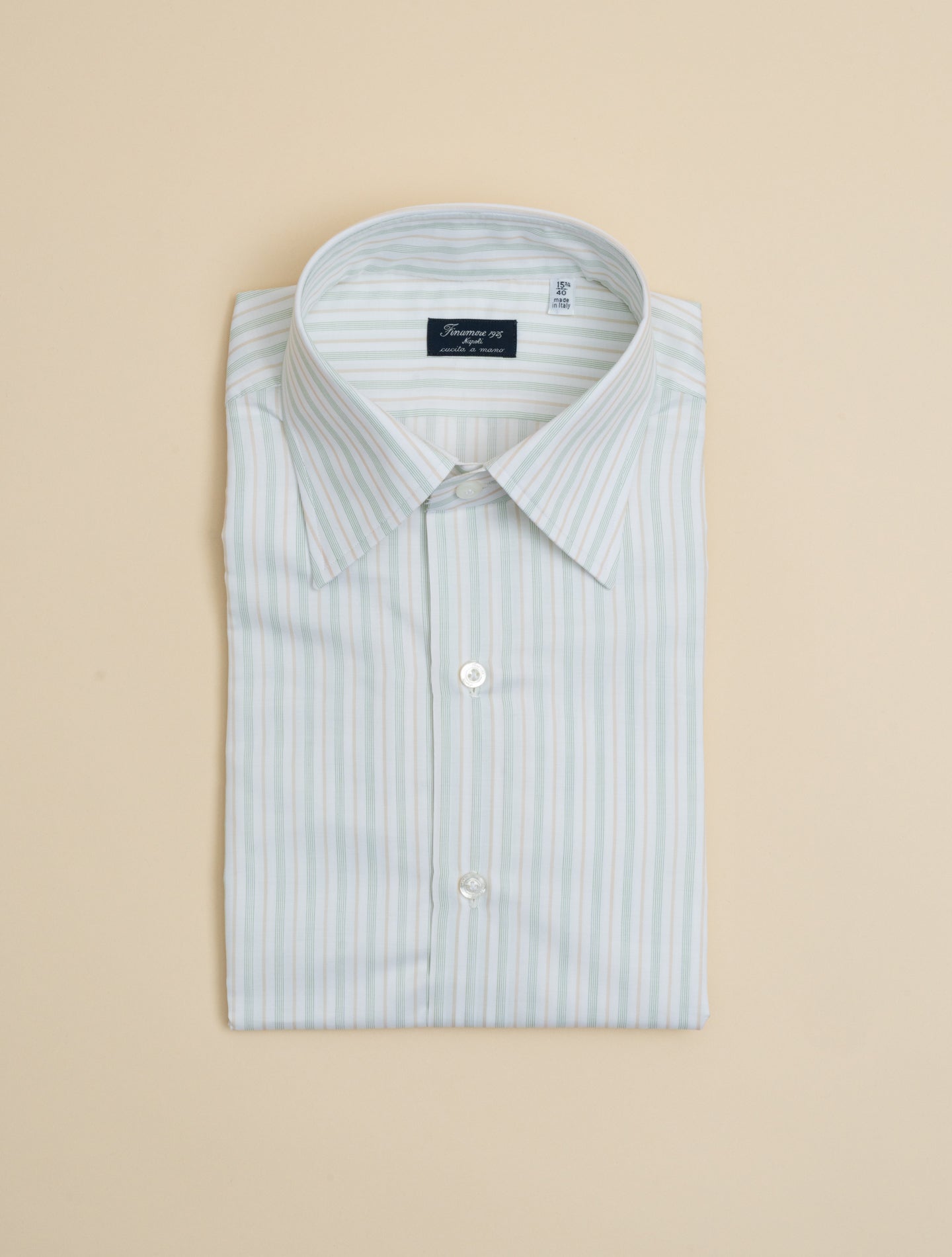 Napoli Striped Luxury 180/2 Carlo Riva Shirt Green