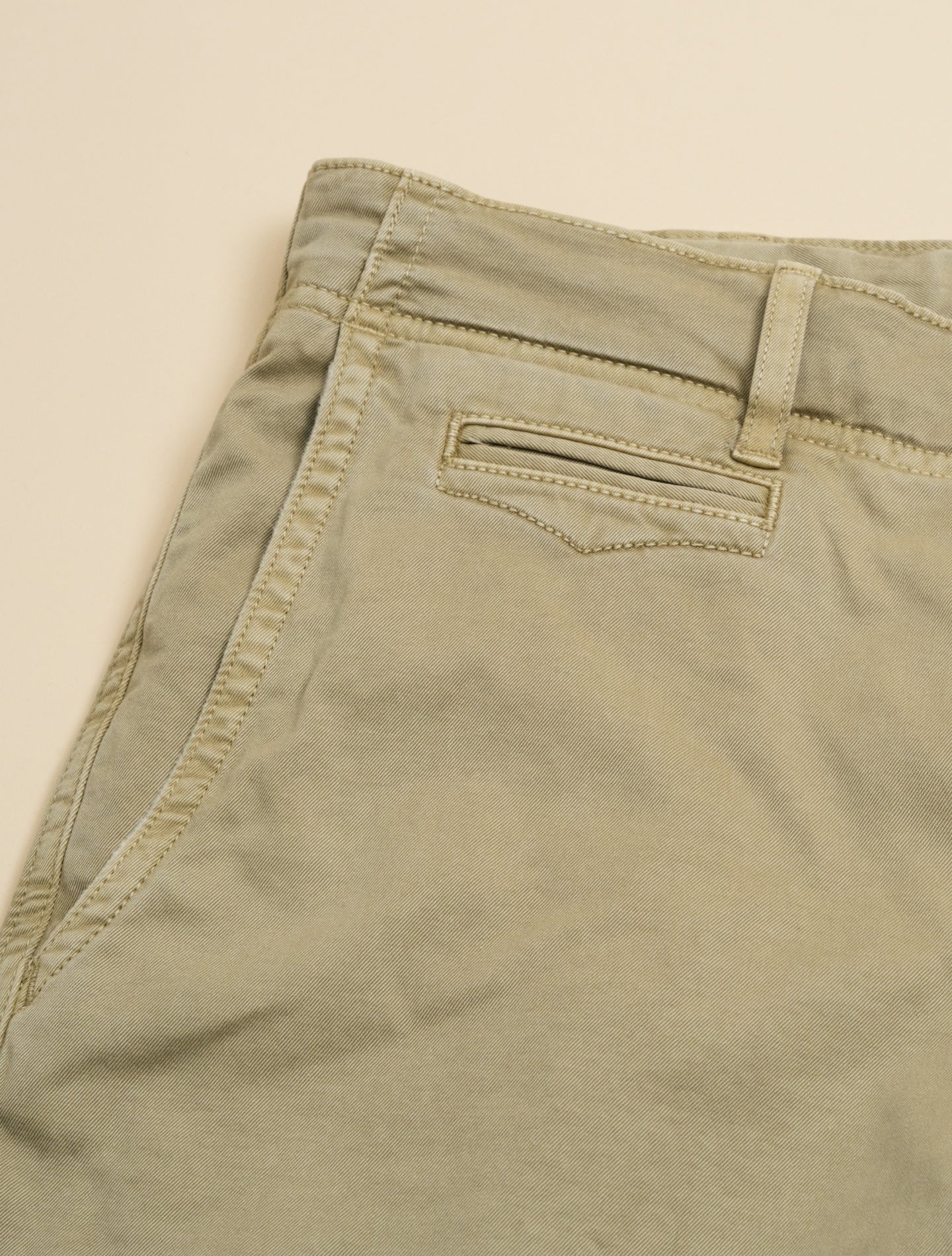 Slacks Baumwollhose schmal zulaufend Beige