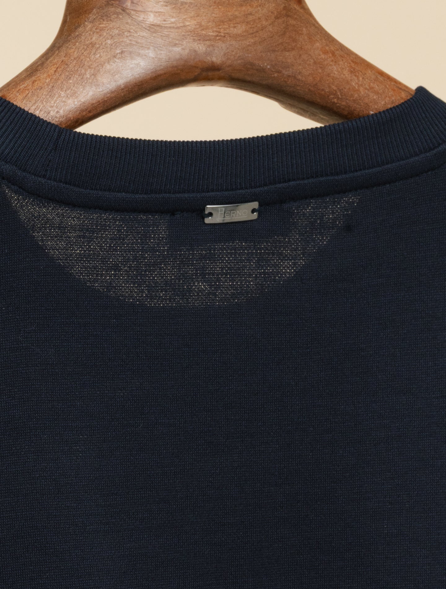 Jersey Knit Effect T-shirt Navy