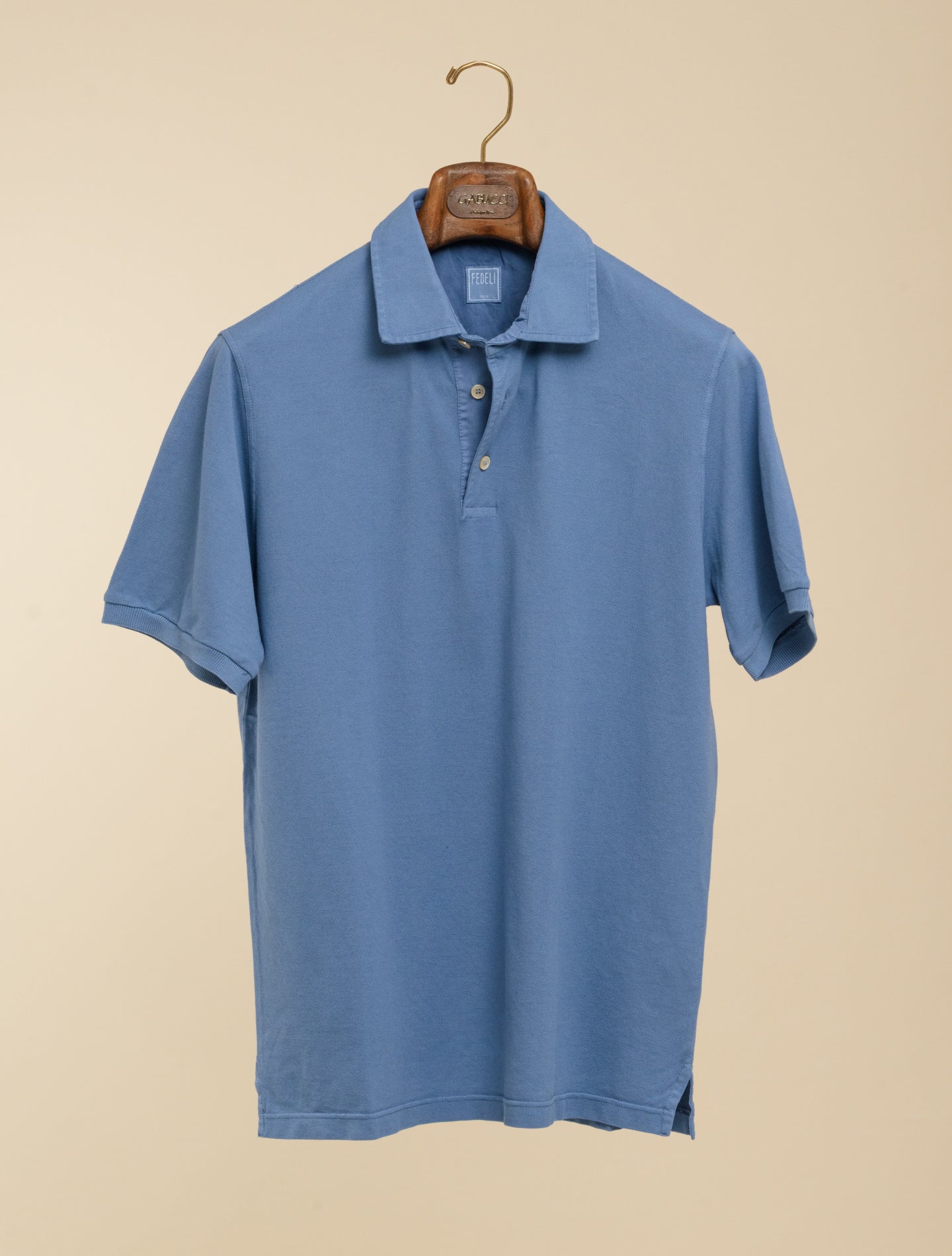 North Organic Cotton Pique Polo Shirt Steel Blue