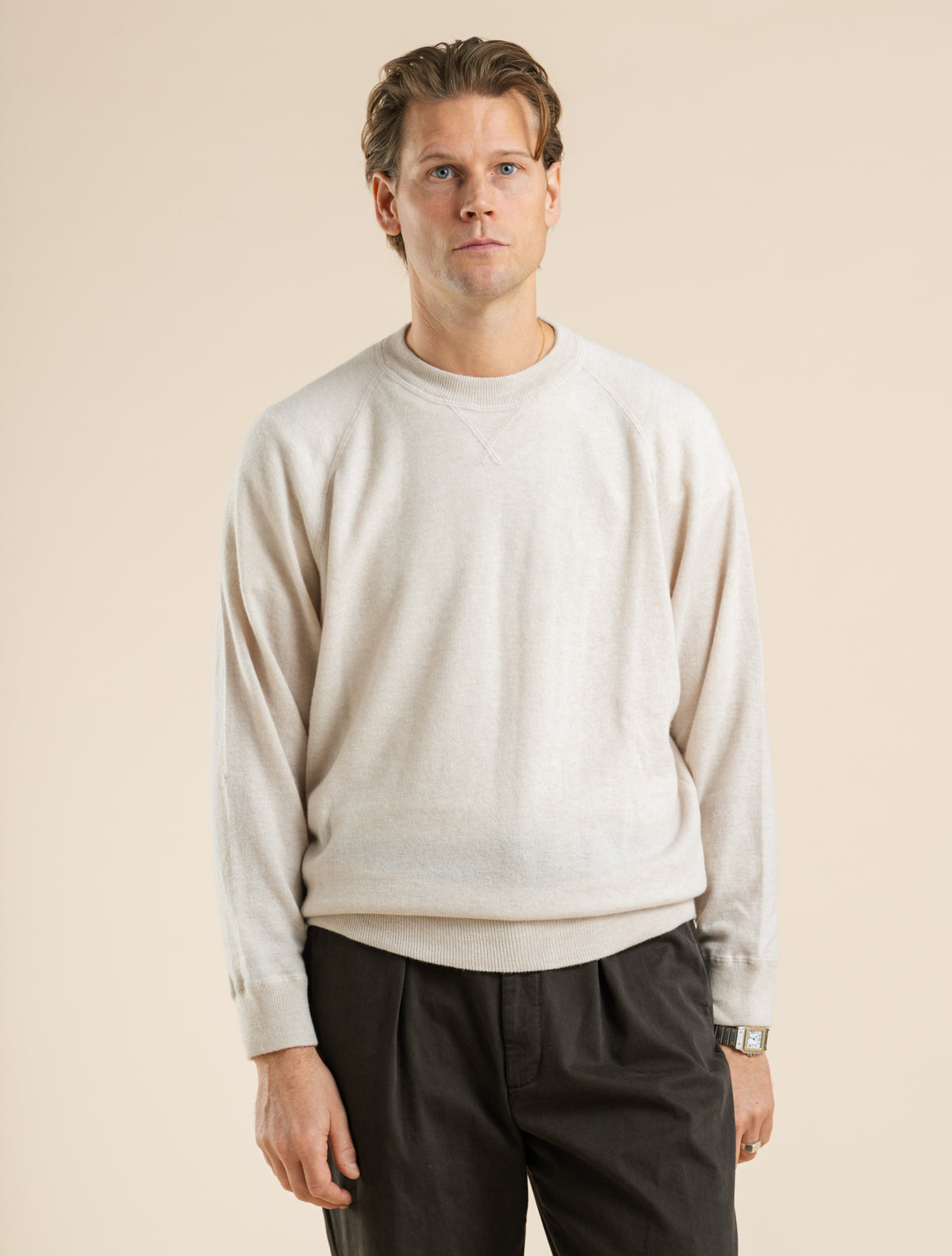 Geelong Crewneck Raglan Sweater Natural