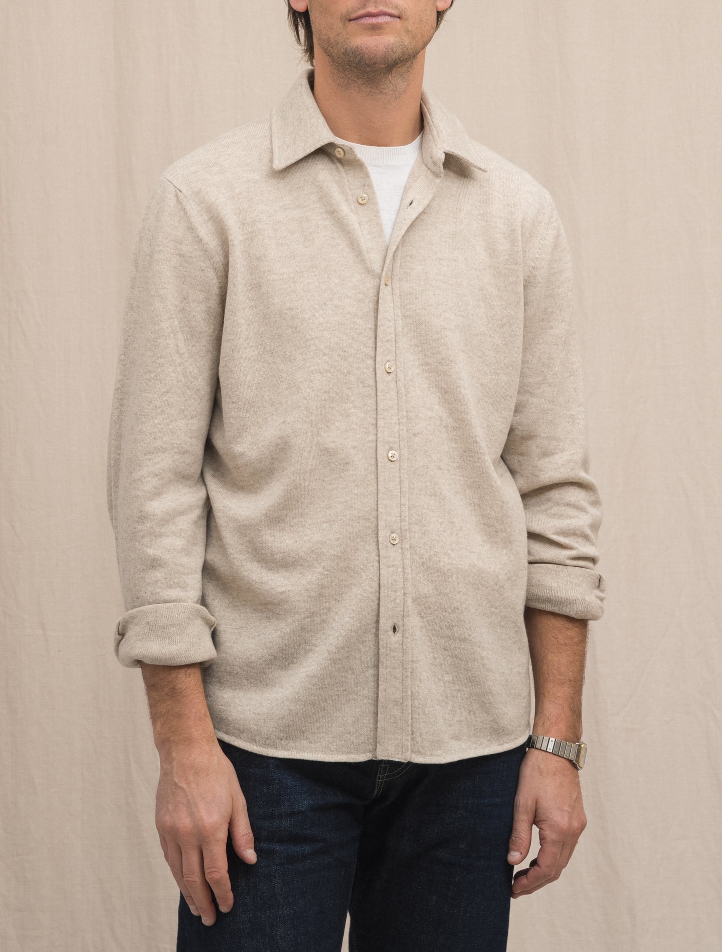 Puro Filo Knitted Cashmere Shirt