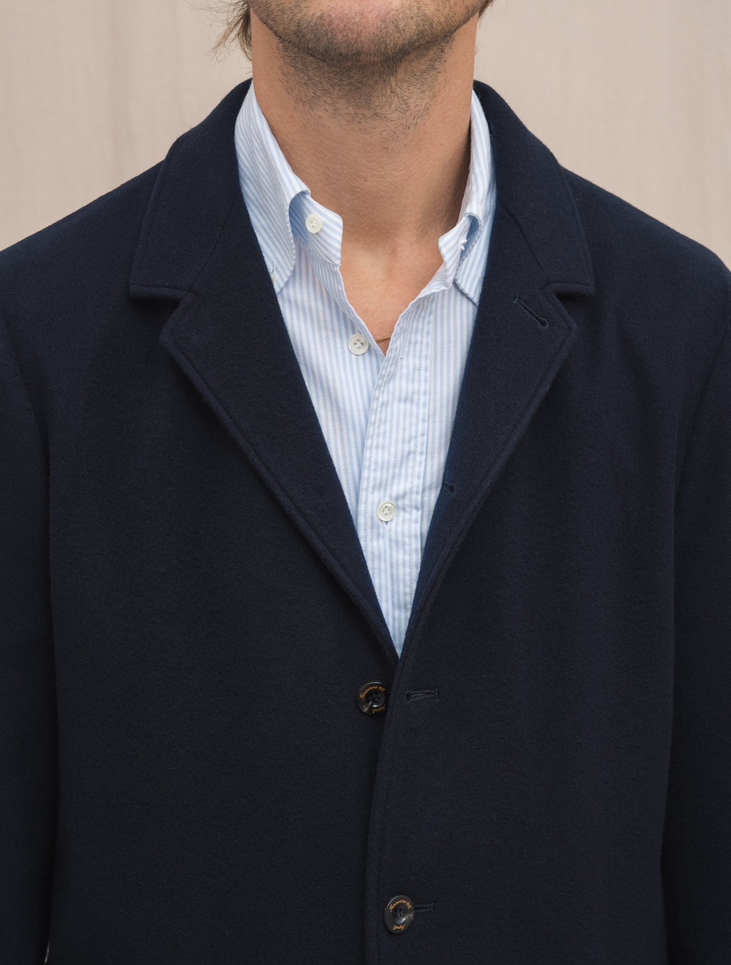 Soft Knitted Wool Jacket Navy