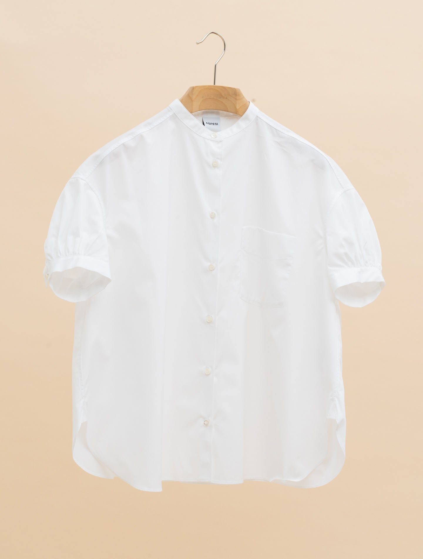 A - lined Poplin Short Sleeve Shirt White Aspesi Shirts IT 38