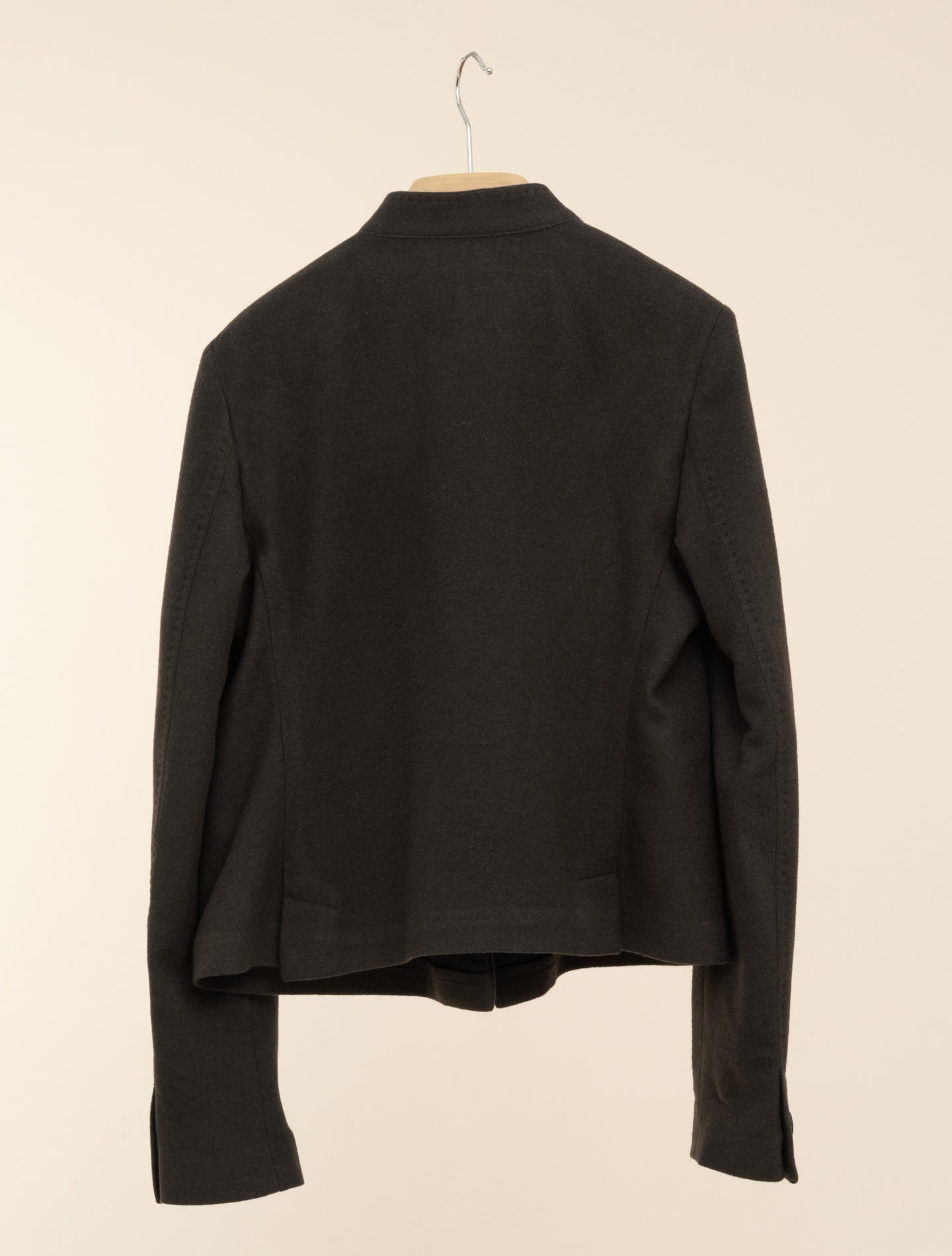 Agra Wool Silk Cashmere Short Jacket Brown Massimo Alba Jackets XS