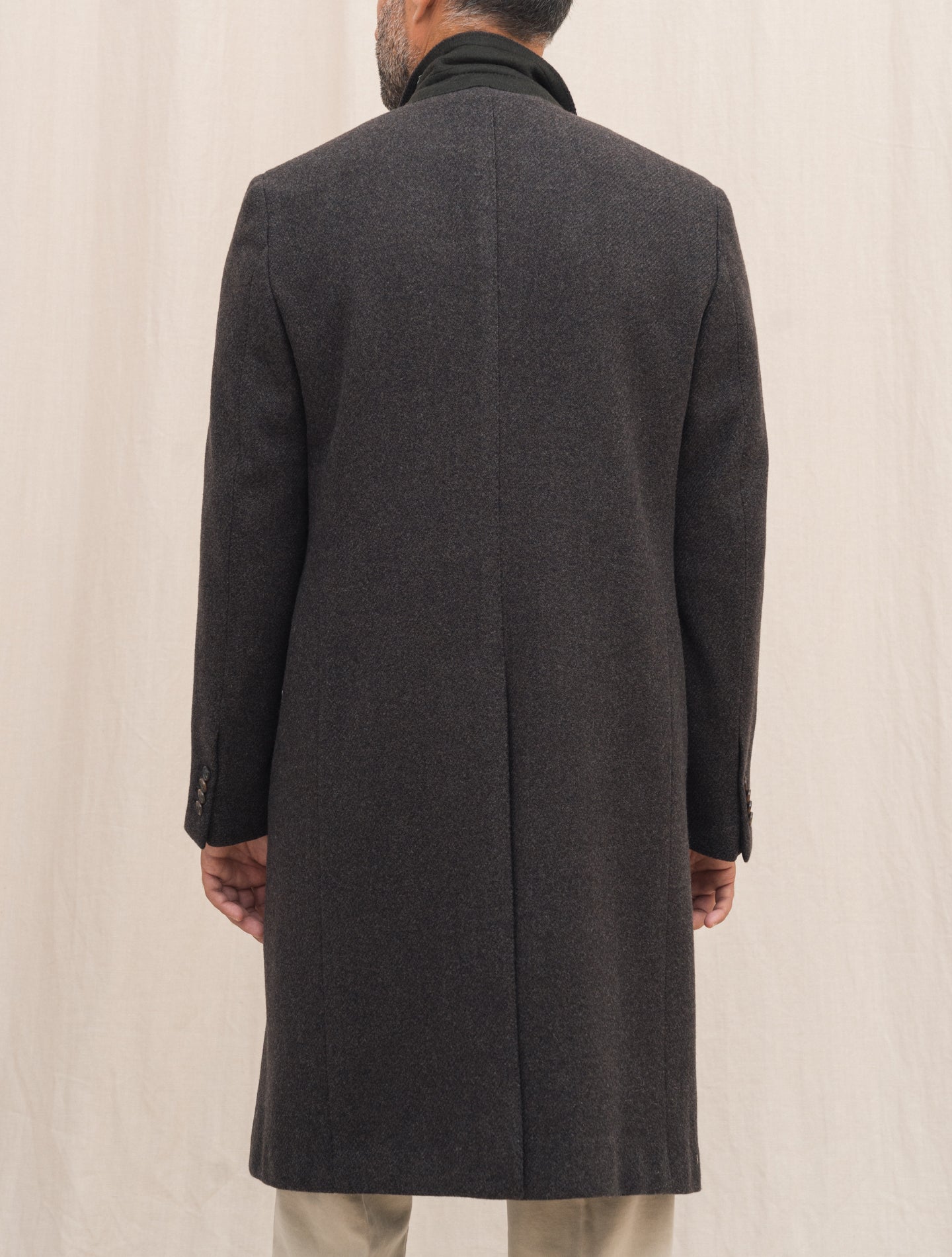 Aida Double Breasted Wool Cashmere Coat Dark Brown Caruso Outerwear Gabucci