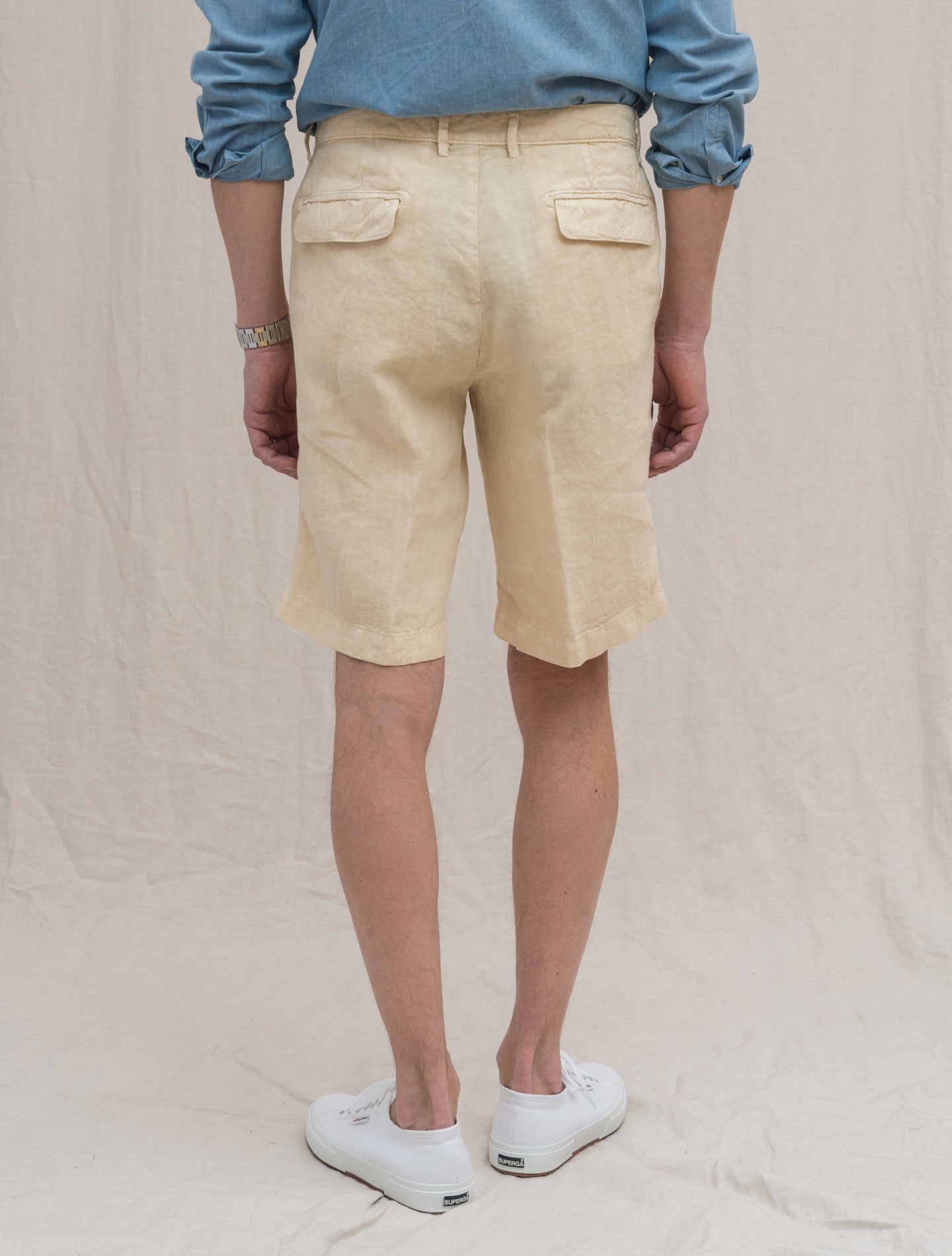 Alaccia Linen Shorts Sand Massimo Alba Shorts 46
