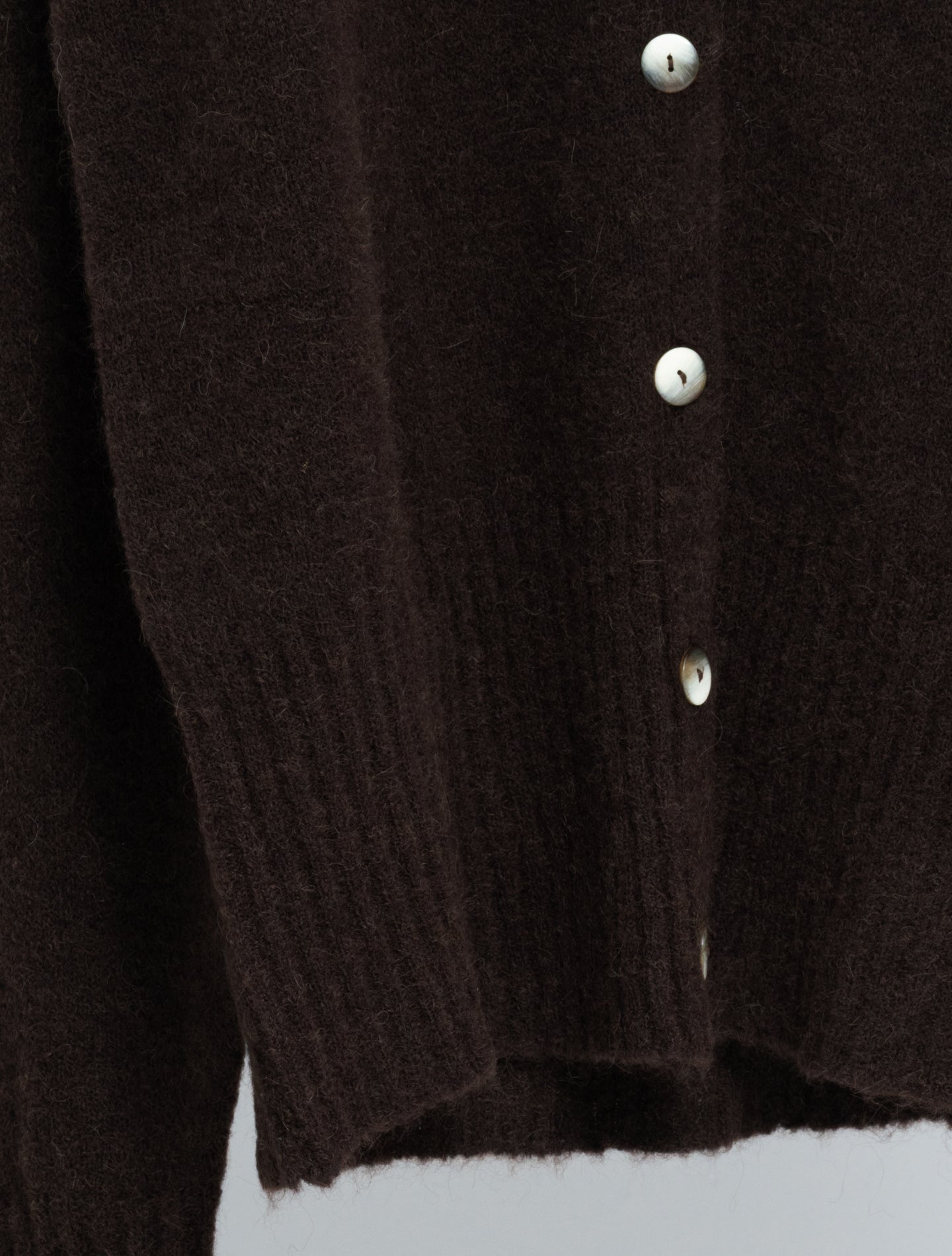 Alpaca Cardigan Dark Brown Morgano Knitwear IT 40