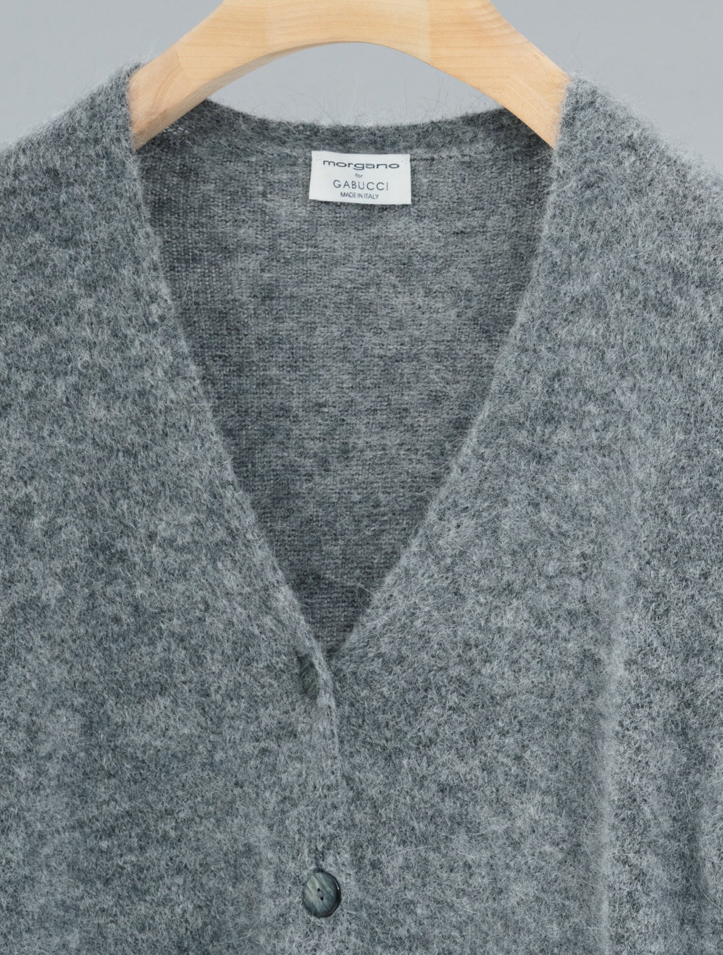 Alpaca Cardigan Grey Morgano Knitwear IT 40