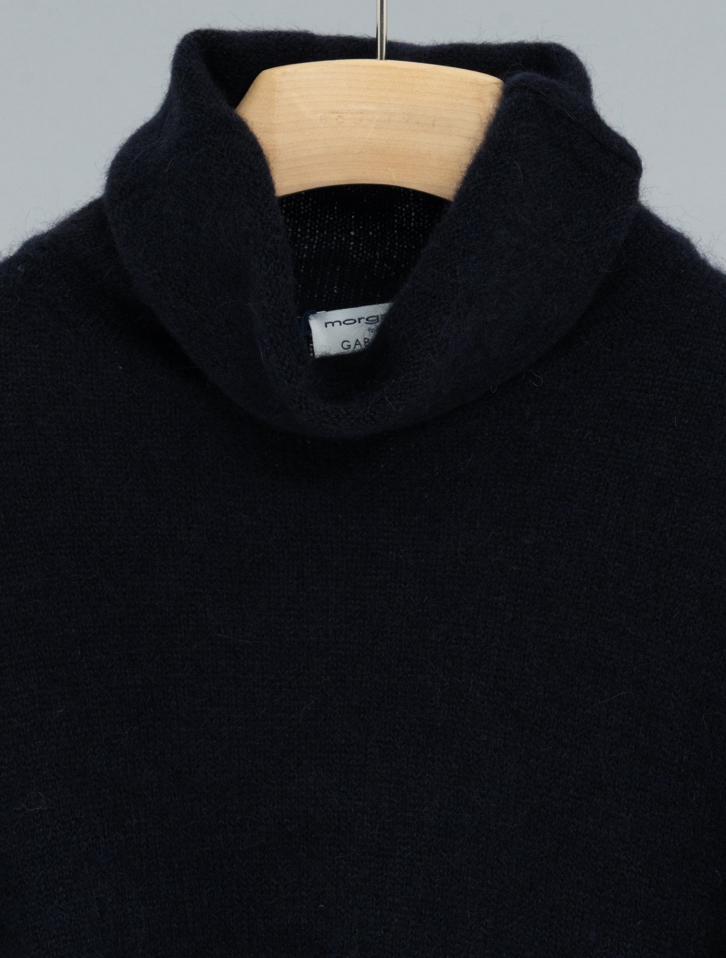 Alpaca High Neck Sweater Midnight Blue Morgano Knitwear IT 40