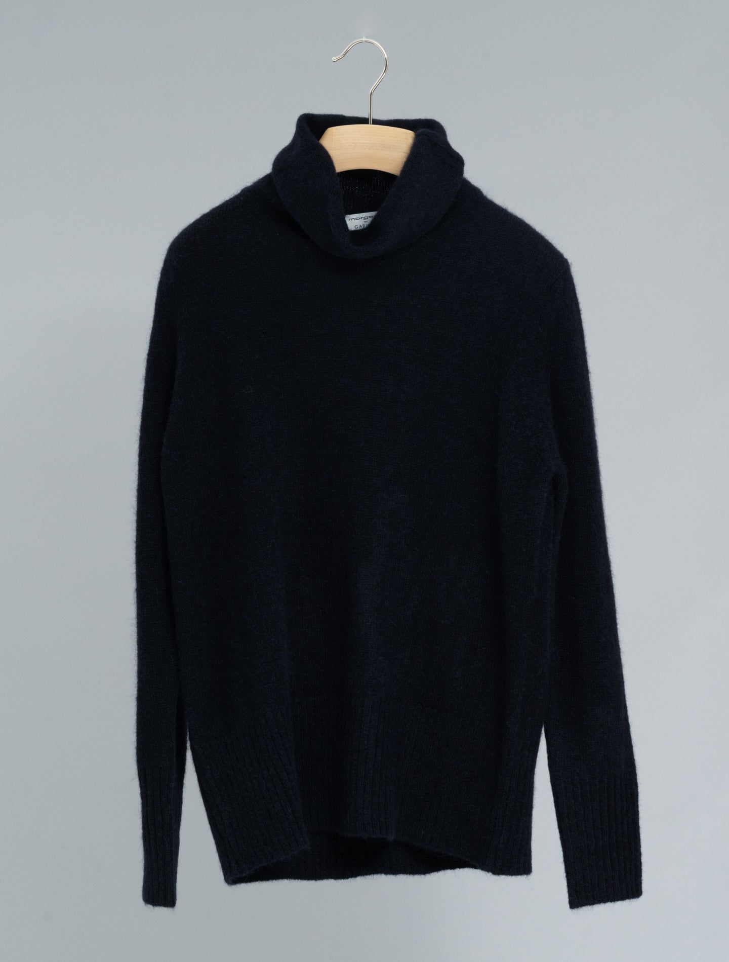Alpaca High Neck Sweater Midnight Blue Morgano Knitwear IT 40