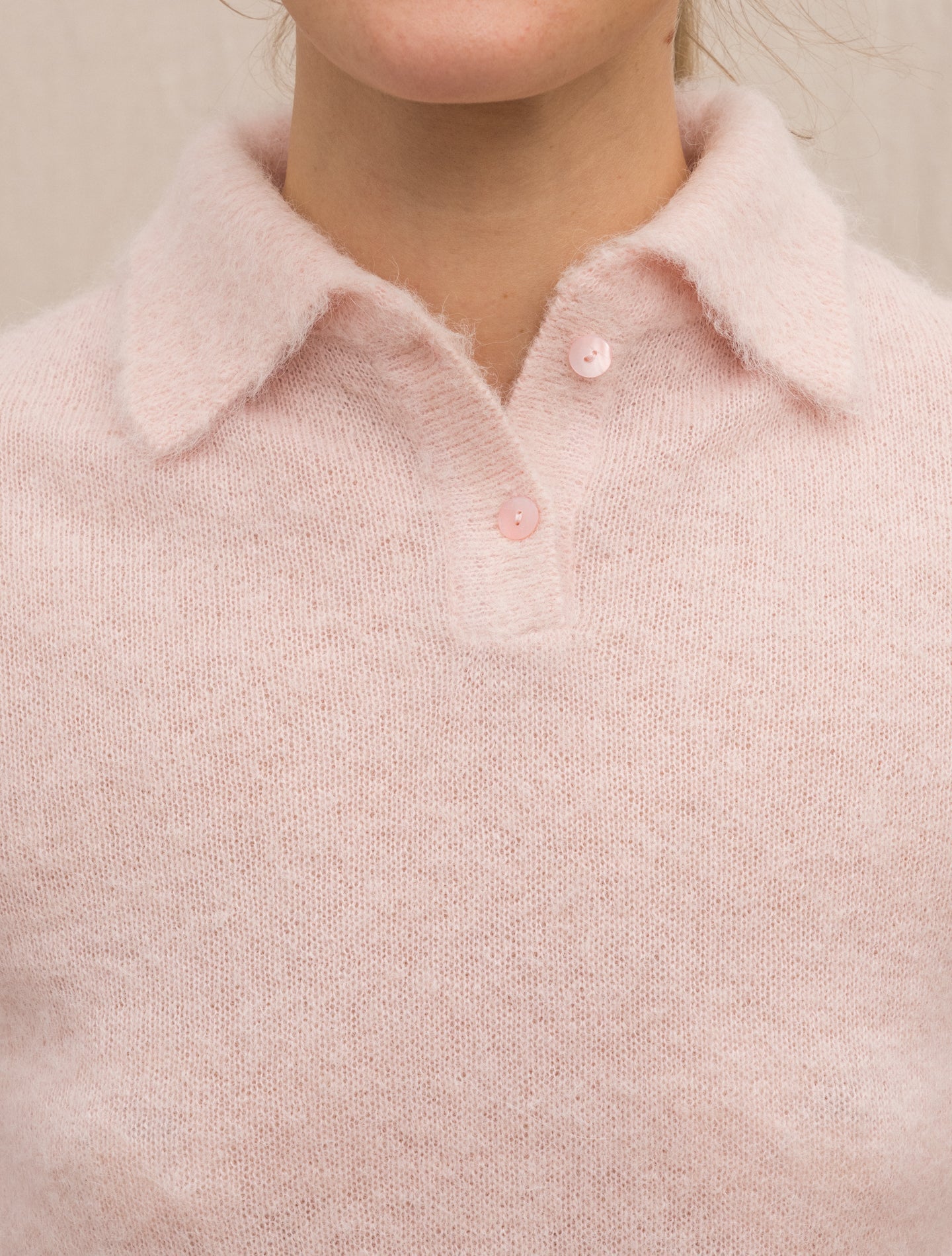 Alpaca Polo Shirt Short Sleeve Pink Lardini Polo shirts XS