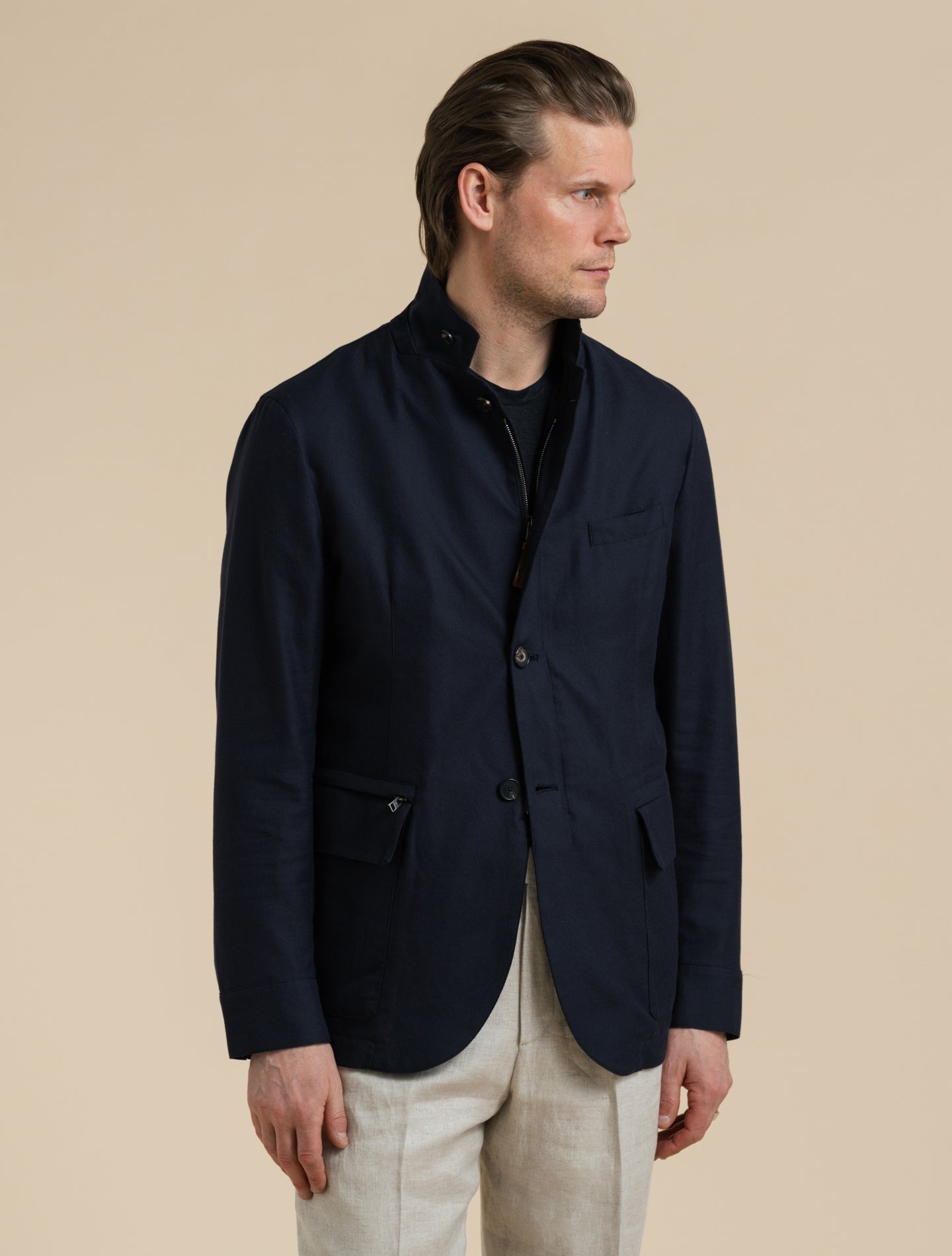 Amarone Loro piana Cashpima Jacket Navy Manto Outerwear 48