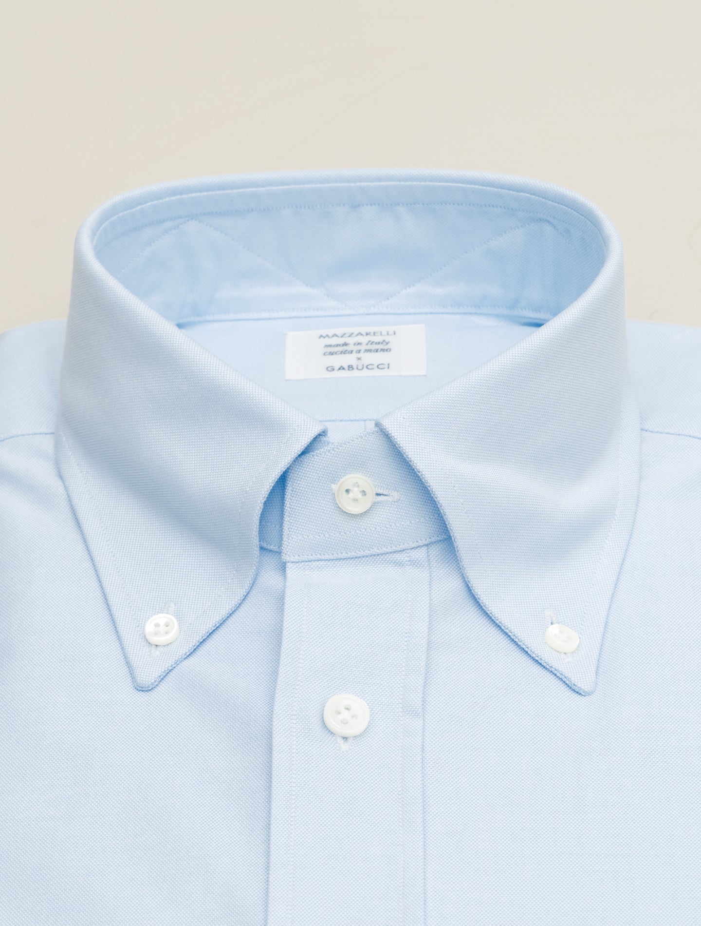 American Oxford IVY Fit Shirt Light Blue Mazzarelli Shirts 38