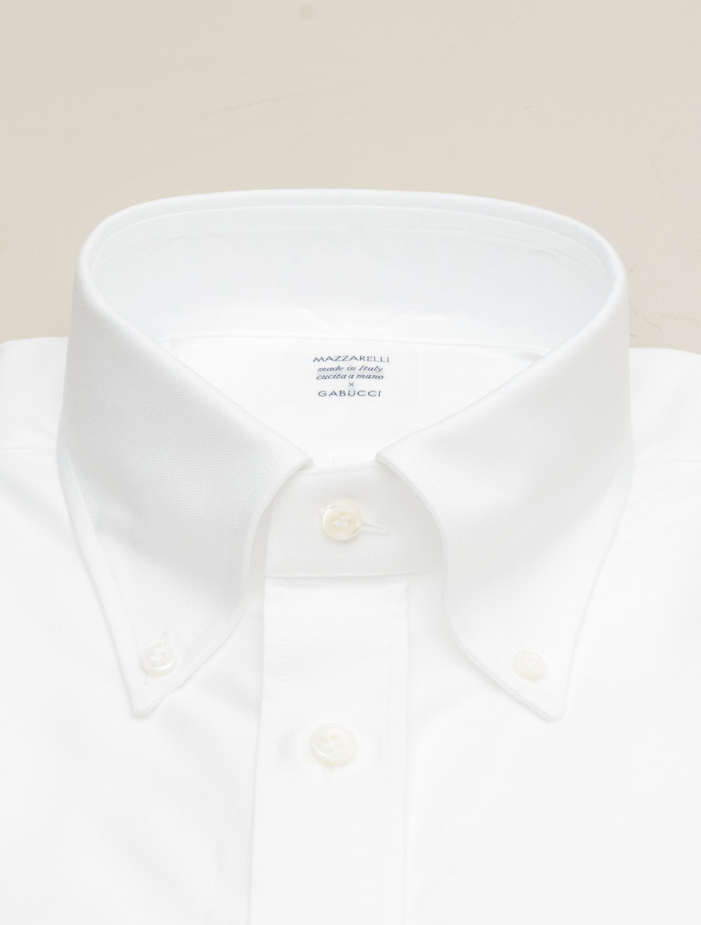 American Oxford IVY Fit Shirt White Mazzarelli Shirts 38